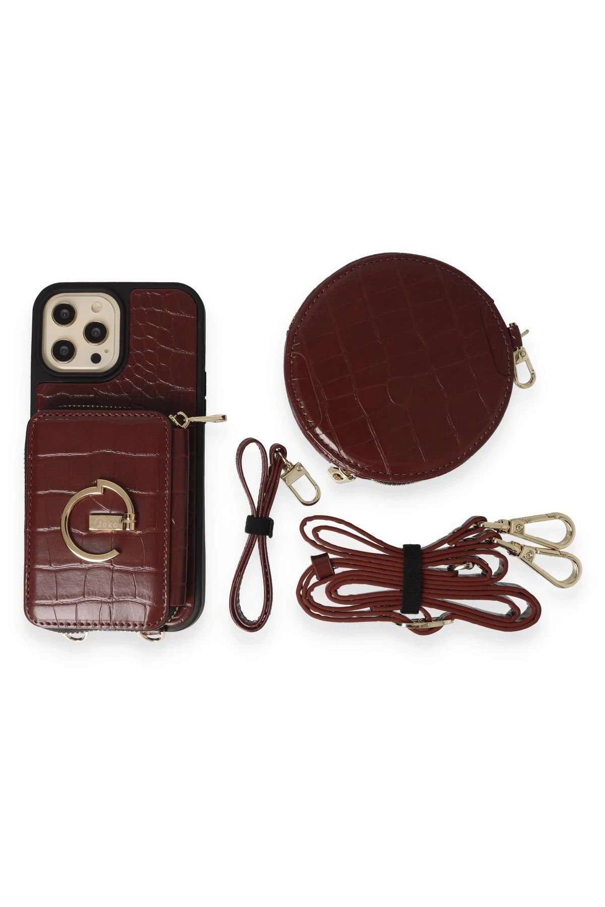 Joko iPhone 13 Pro Max Kılıf Ermes Kapak - Bordo YNSMR