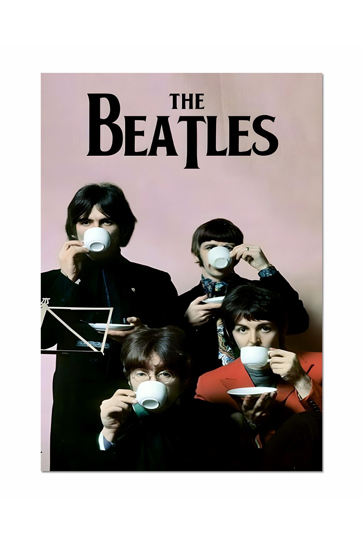 Ayabak The Beatles - Dikey Metal Poster - Dekoratif - Hediyelik - Çerçevesiz Tablo