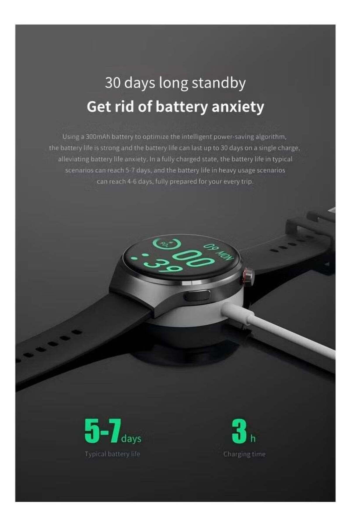 KALOBEE-Smart watch 3 pairs Strap with Bluetooth calling function (answer/make calls), fitness tracking 5