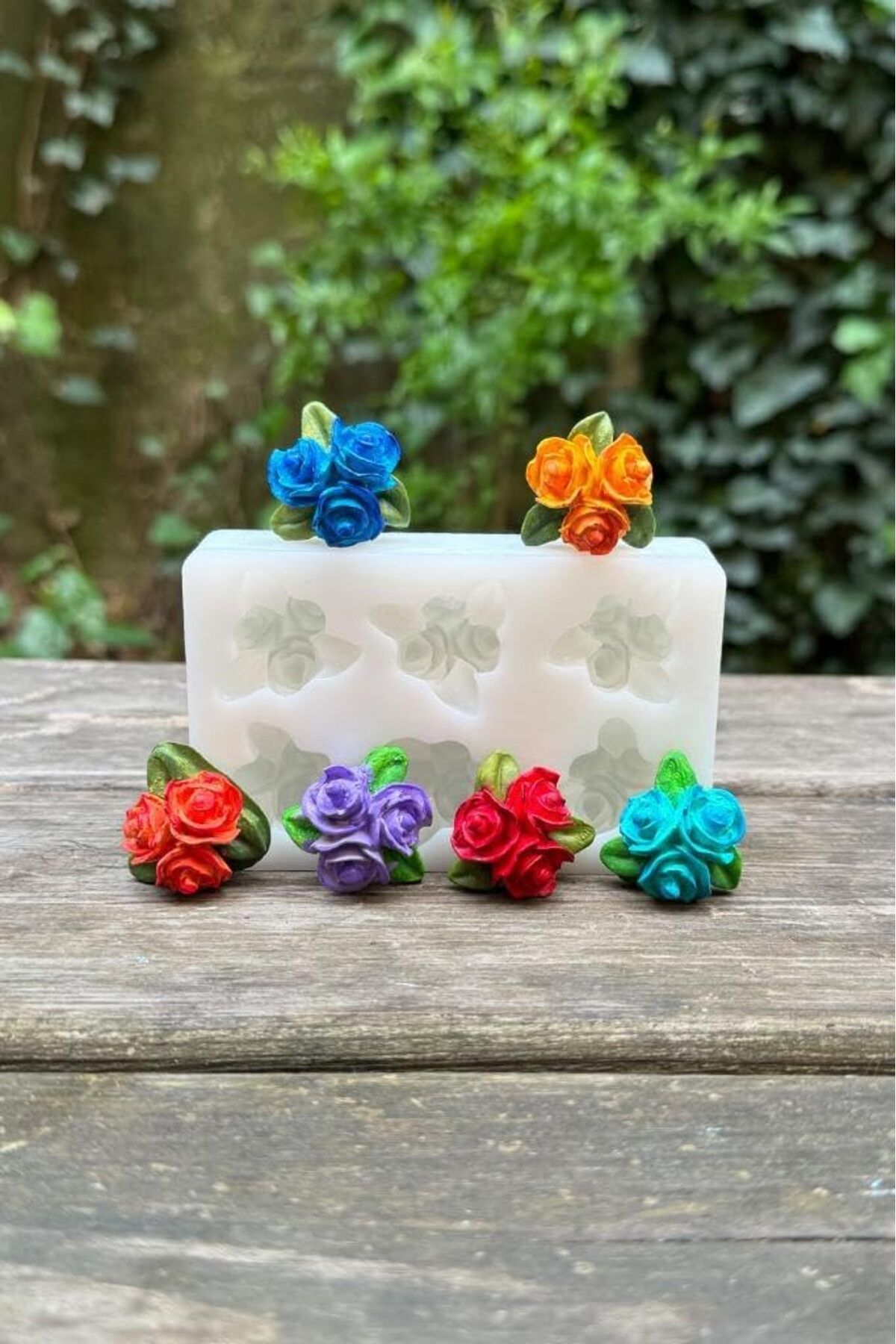 Mu Art Ahşap Mrt Concept Gül Mini Altılı Silikon Mum Kalıbı Art 871301