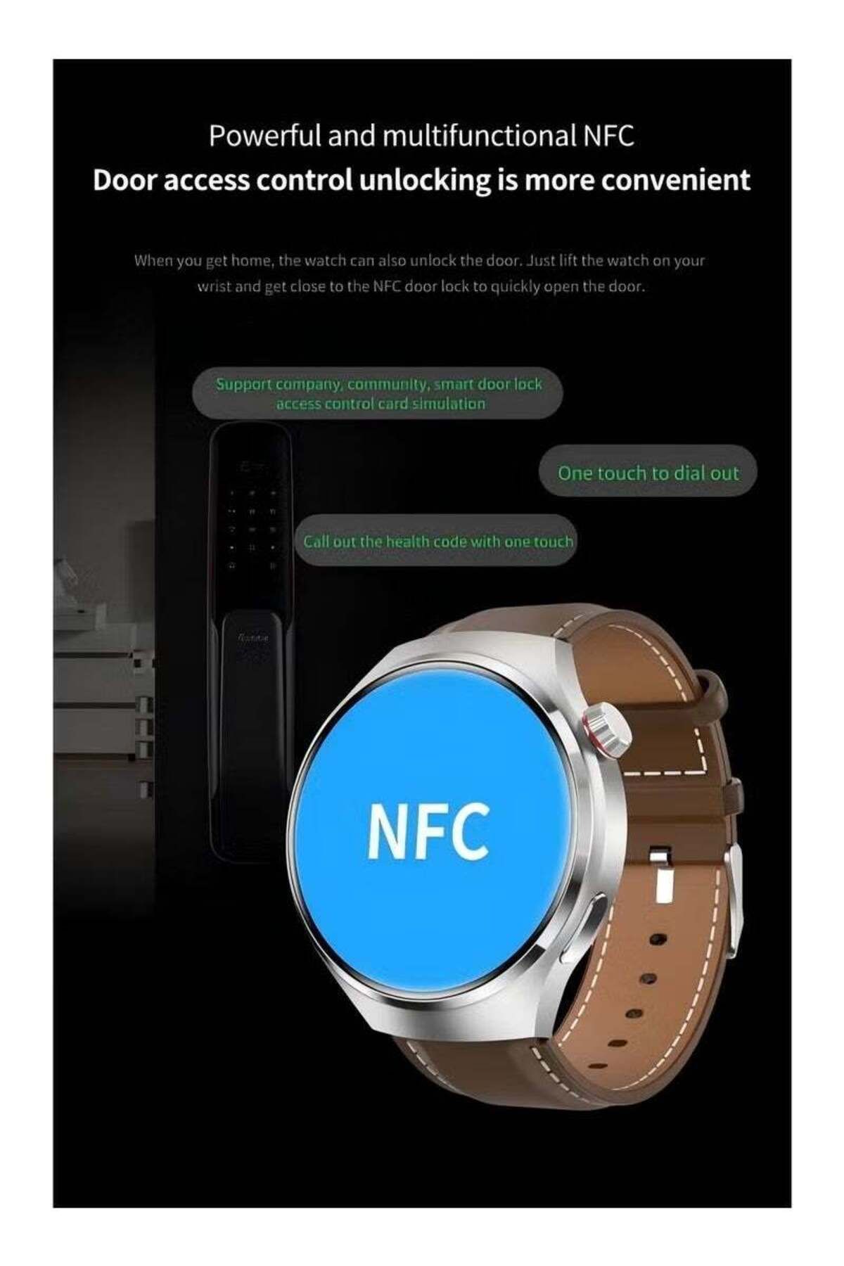 KALOBEE-Smart watch 3 pairs Strap with Bluetooth calling function (answer/make calls), fitness tracking 6