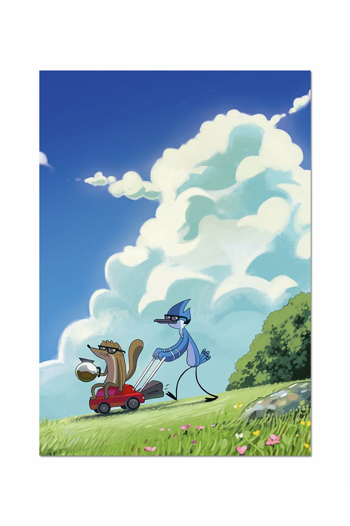 Ayabak Regular Show - Dikey Metal Poster - Dekoratif - Hediyelik - Çerçevesiz Tablo