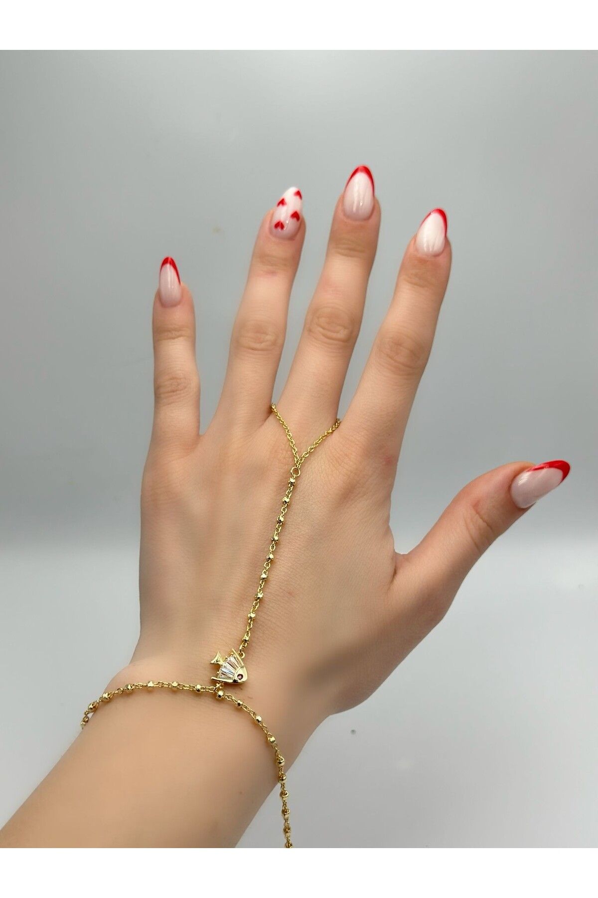 MyladyAccessoriess Baget Taş Balık Detay Çelik Şahmeran