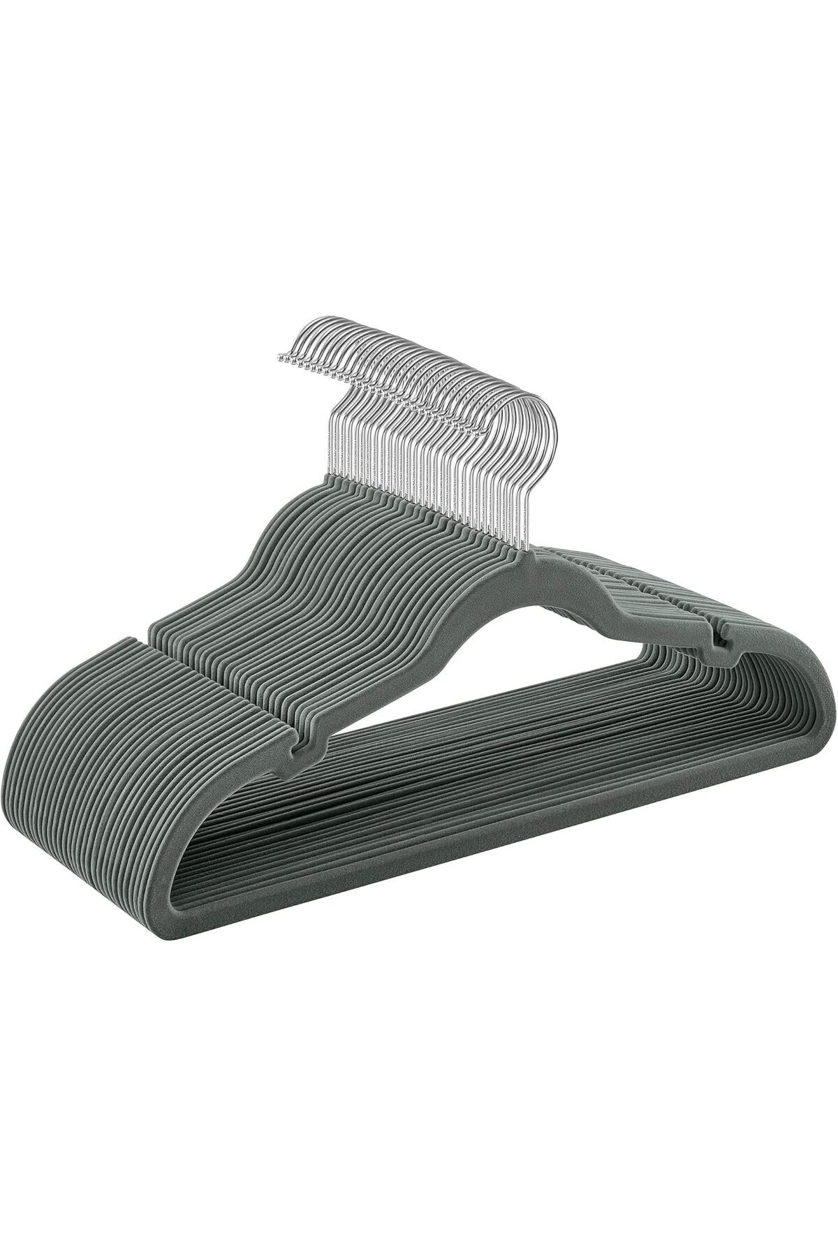 STOREMAX SRT Kadife elbise askısı, 30nanlu set, askılar, kaymaz, omuz bölgesinde çentikler, pantolon kö
