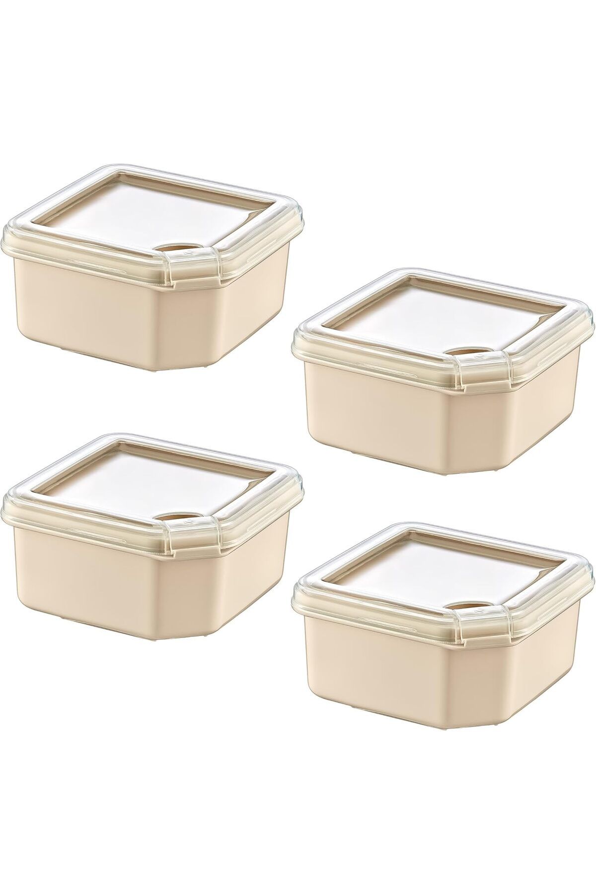 LUXE 4'Lü Q-Box Saklama Kabı Latte 350 ML LXSHP 1055529