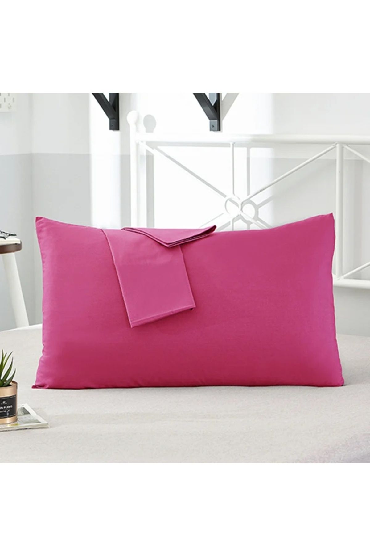 Juellhome %100 Pamuk Yastık Kılıfı (2 ADET) 50 x 70 Cm (Fermuarlı)