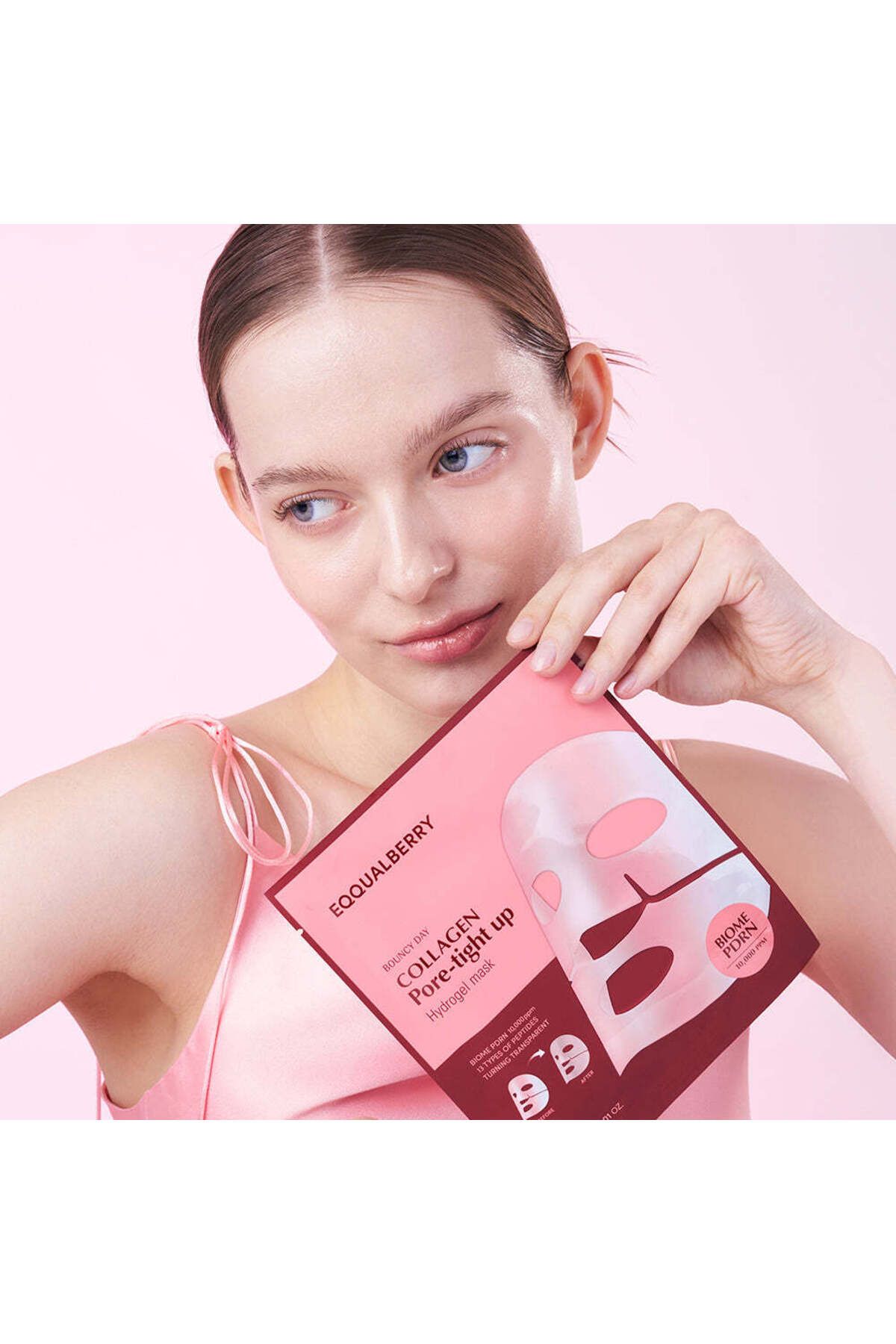 ماسک صورت منافذ کلاژن هیدروژل 1 قطعه هیدروجل وگان PDRN + EQQUALBERRY