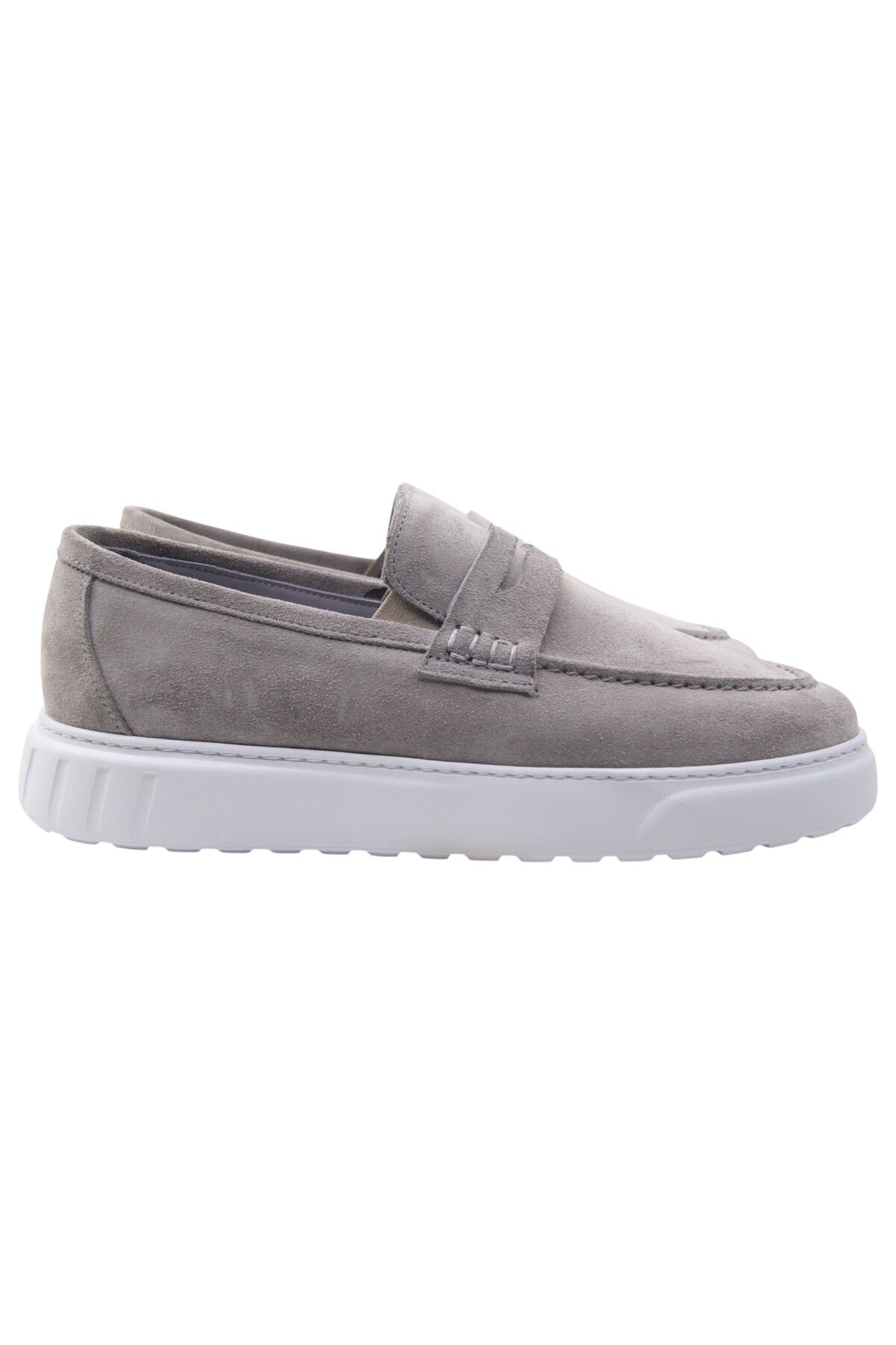 MEEGORA GRİ ERKEK HAKİKİ SÜET LOAFER AYAKKABI