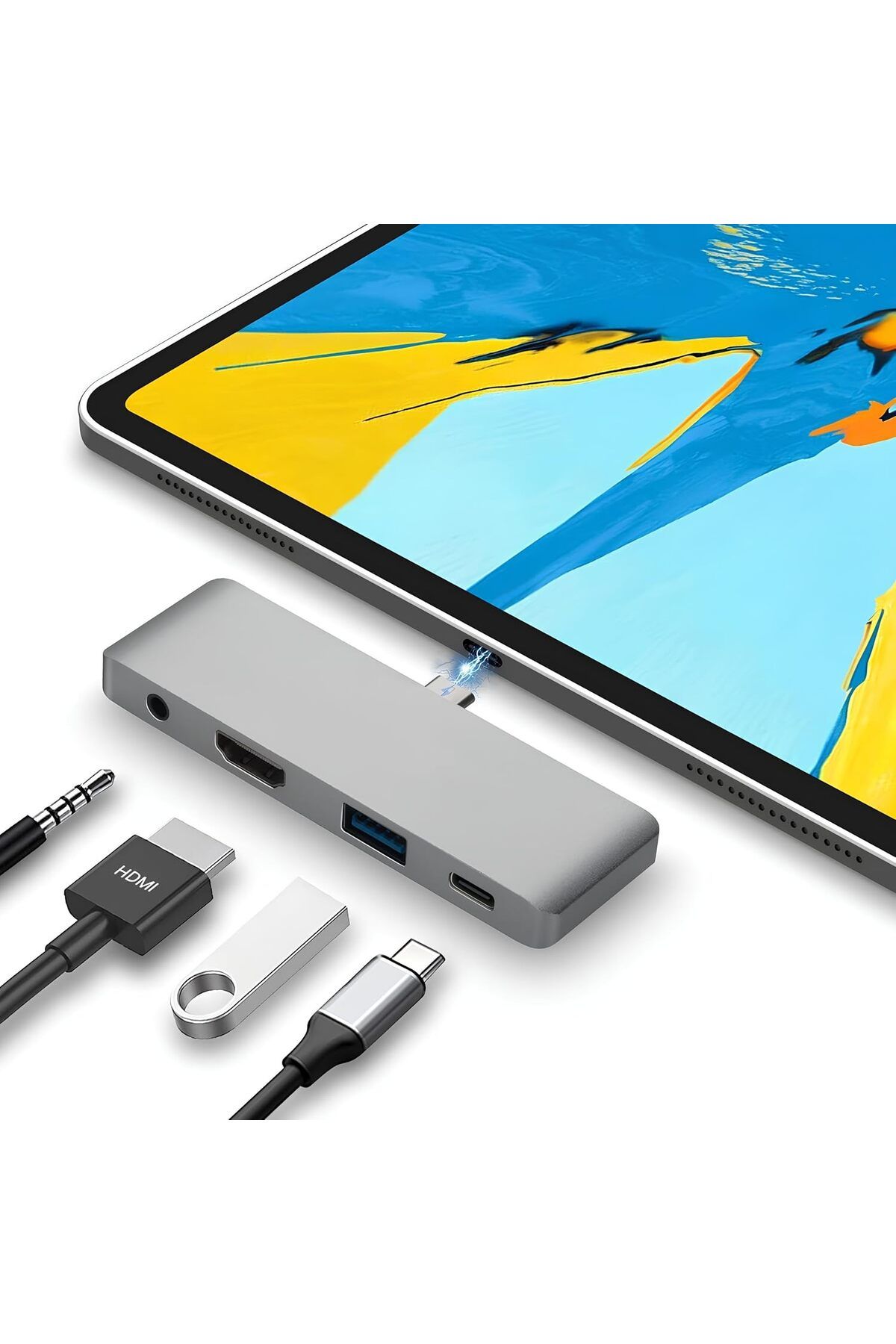 STOREMAX Type C Hub (4 Port), 85W PD Type-C Port 4K 30HZ veya 1080P 60HZ HDMI, 1 Adet USB 3.0 Port Şarj