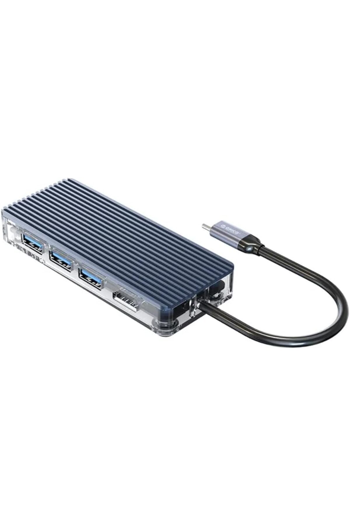 Mu Art Ahşap Mrt 8 Portlu USB 3.0 100W RJ45 1000Mbps HDMI TF/SD Kart Okuyucu Çoklayıcı Gri Art 871301