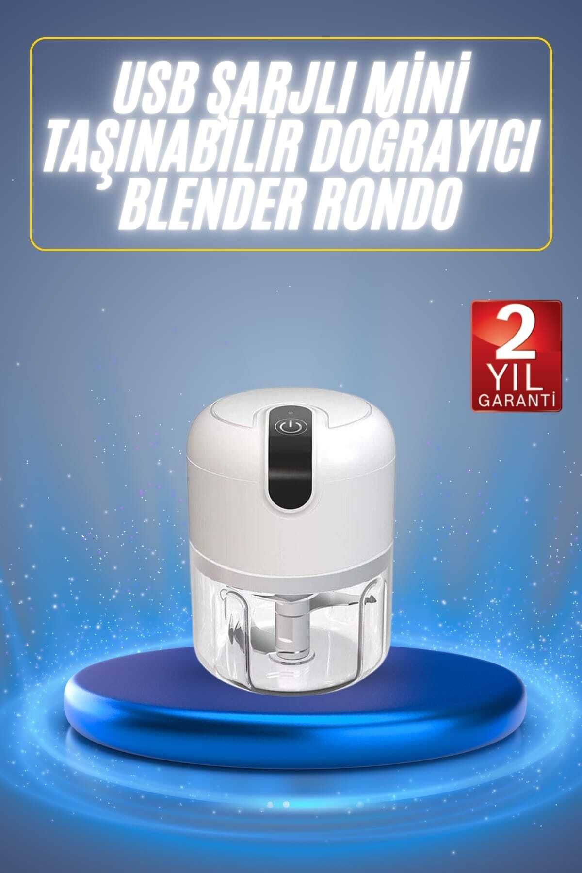 FTA TİCARET Mini El Rondosu Şarjlı Doğrayıcı Taşınabilir Rondo Blender 250 ML