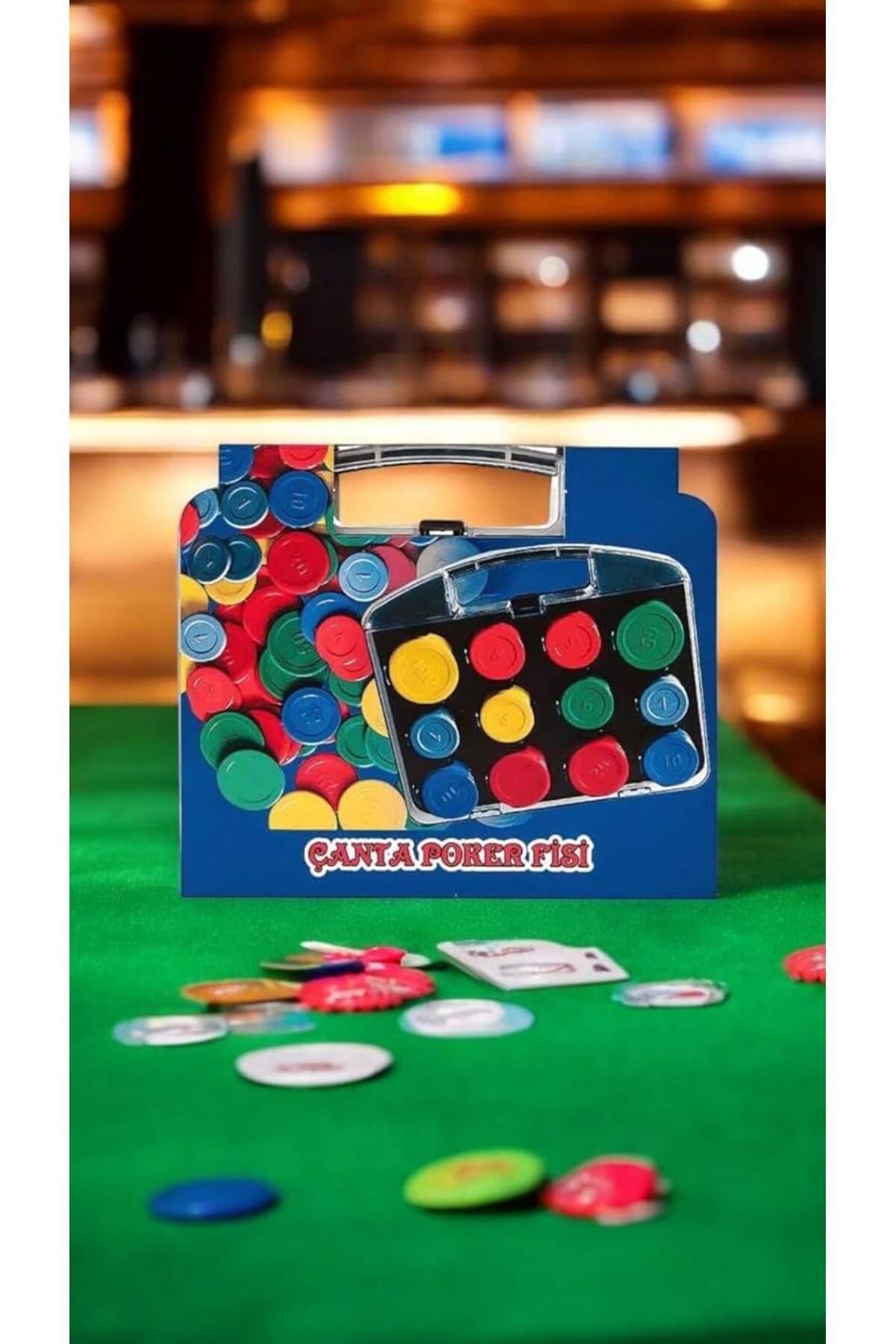 Mu Art Ahşap Mrt Plastik Poker Fişi Poker Chip Poker Çipi 96 Adet Art 871301