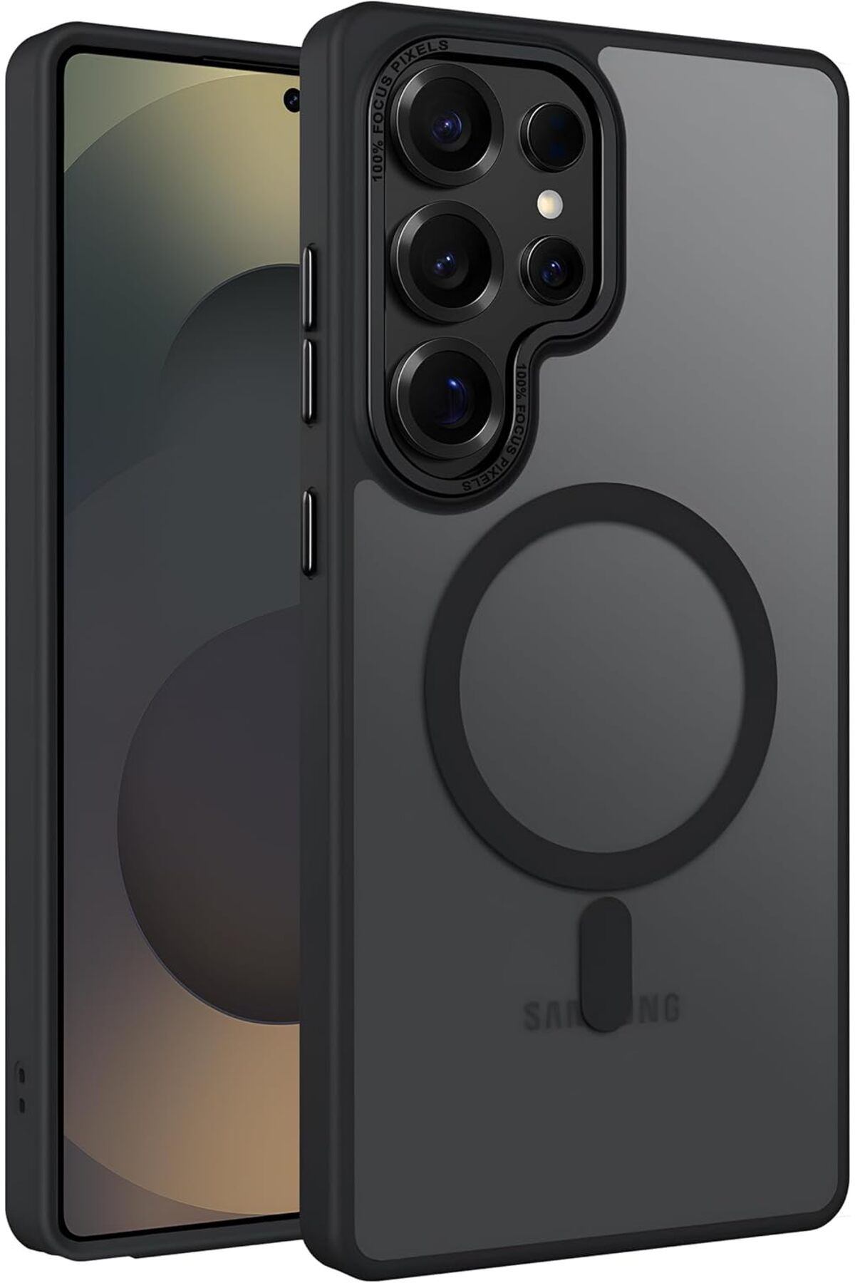 STOREMAX Galaxy S25 Ultra için Symple Serisi Magsafe ile Uyumlu Metal Alaşım Lens Çerçeveli ve Metal Tu