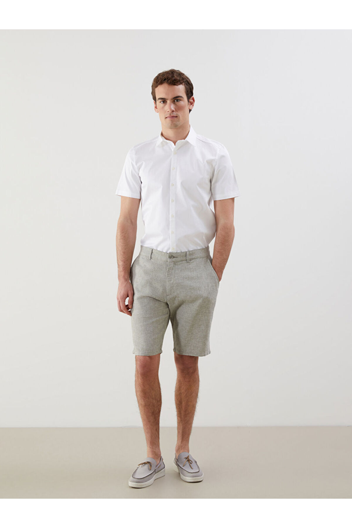 LC Waikiki-Lcwaikiki Classic Standard Fit Linen Blend Men's Shorts t t 1