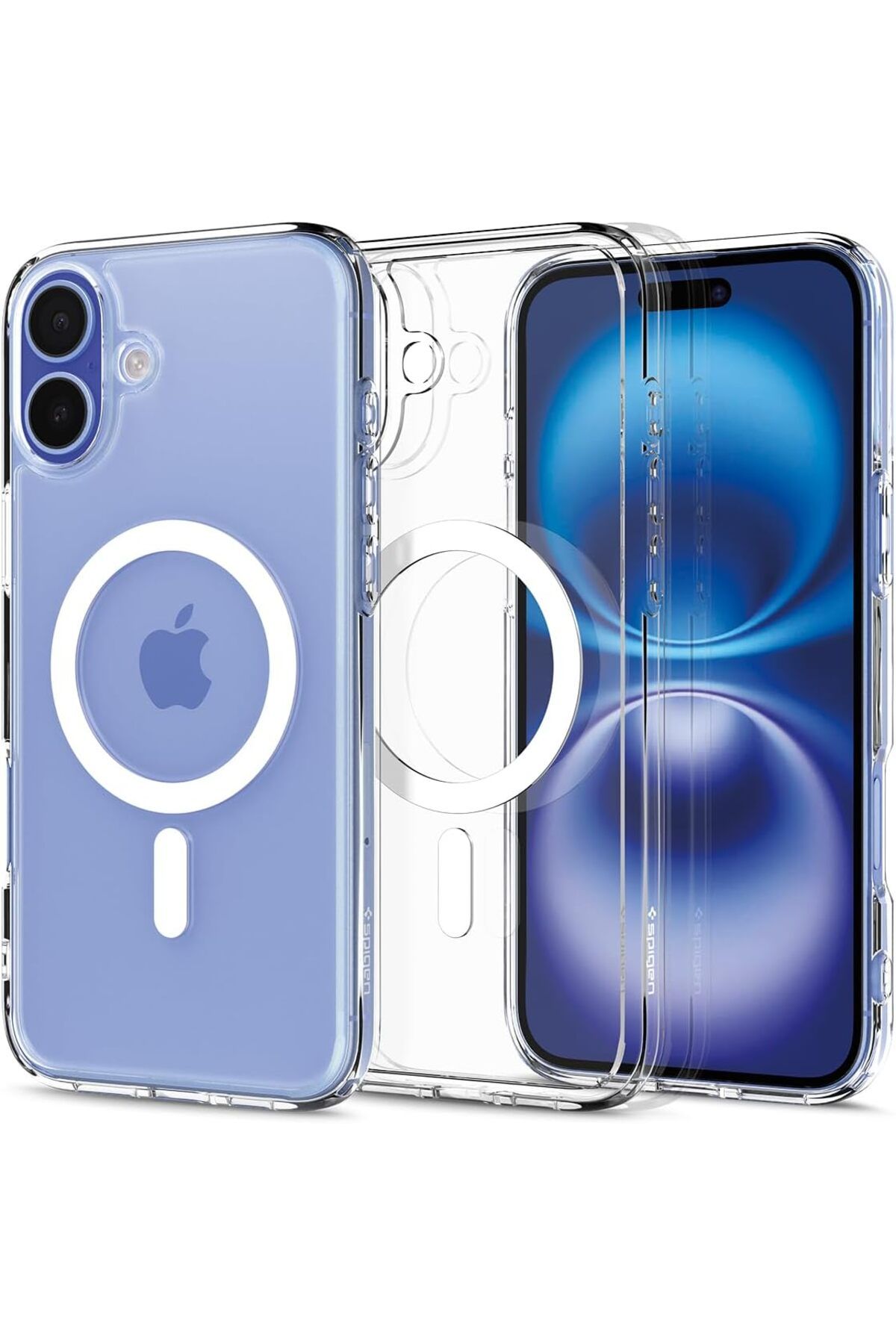 Mu Art Ahşap Mrt iPhone 16 Plus Kılıf Ultra Hybrid MagFit MagSafe özellikli White - ACS08075 Art 871301