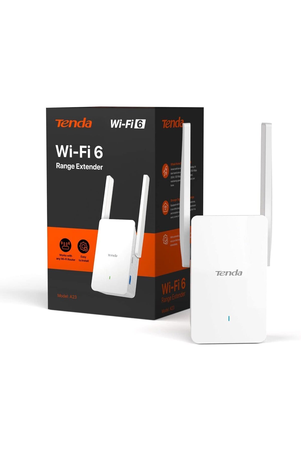STOREMAX SRT WiFi Amplifikatör WiFi Tekrarlayıcı WiFi Genişletici A23 (AX1500 Çift Bant 5GHz: 1201Mbps+2