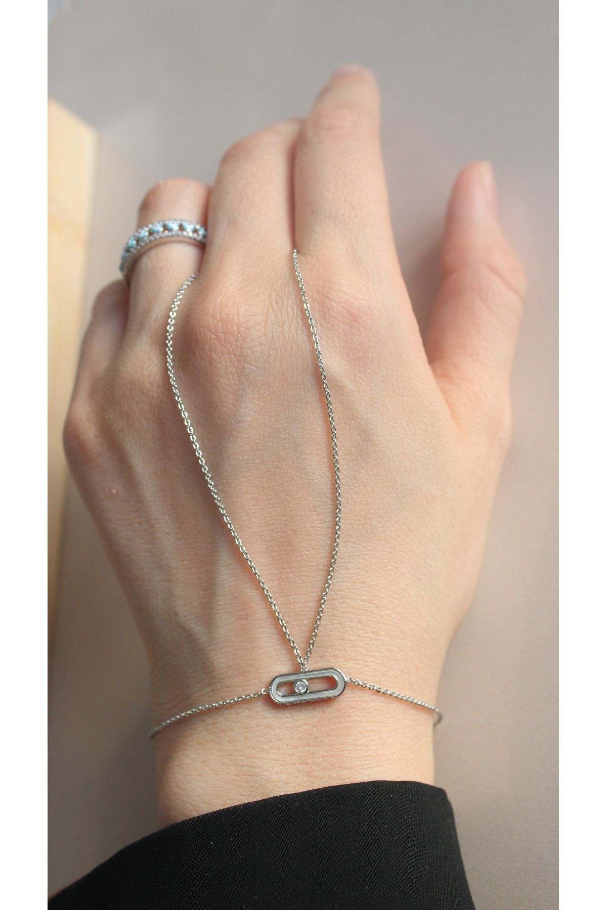 Tişt Accessory Gümüş Renk İnce Zincir Trend Vip Çelik Şahmeran