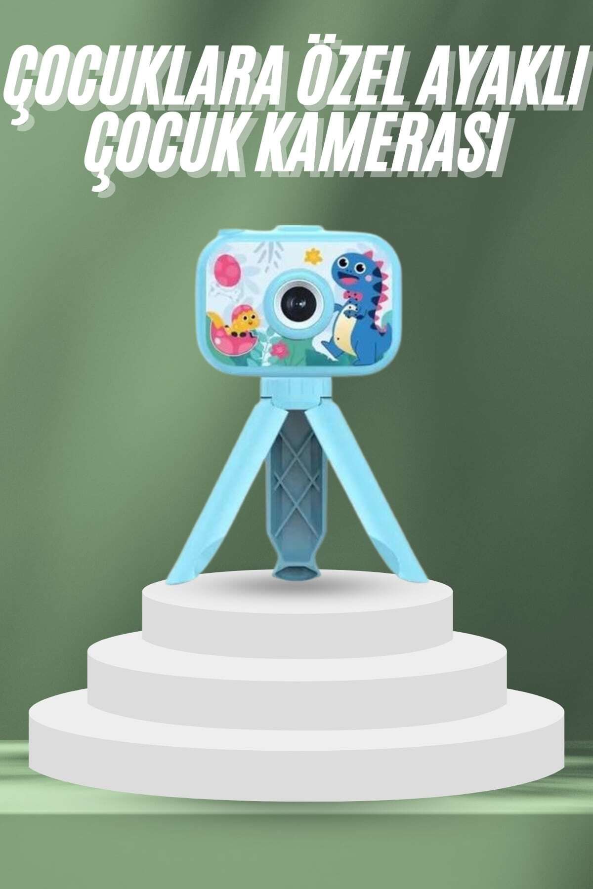 teknodayım Çocuklara Özel Ayaklı Mini Fotoğraf Makinesi Dijital LCD Ekran