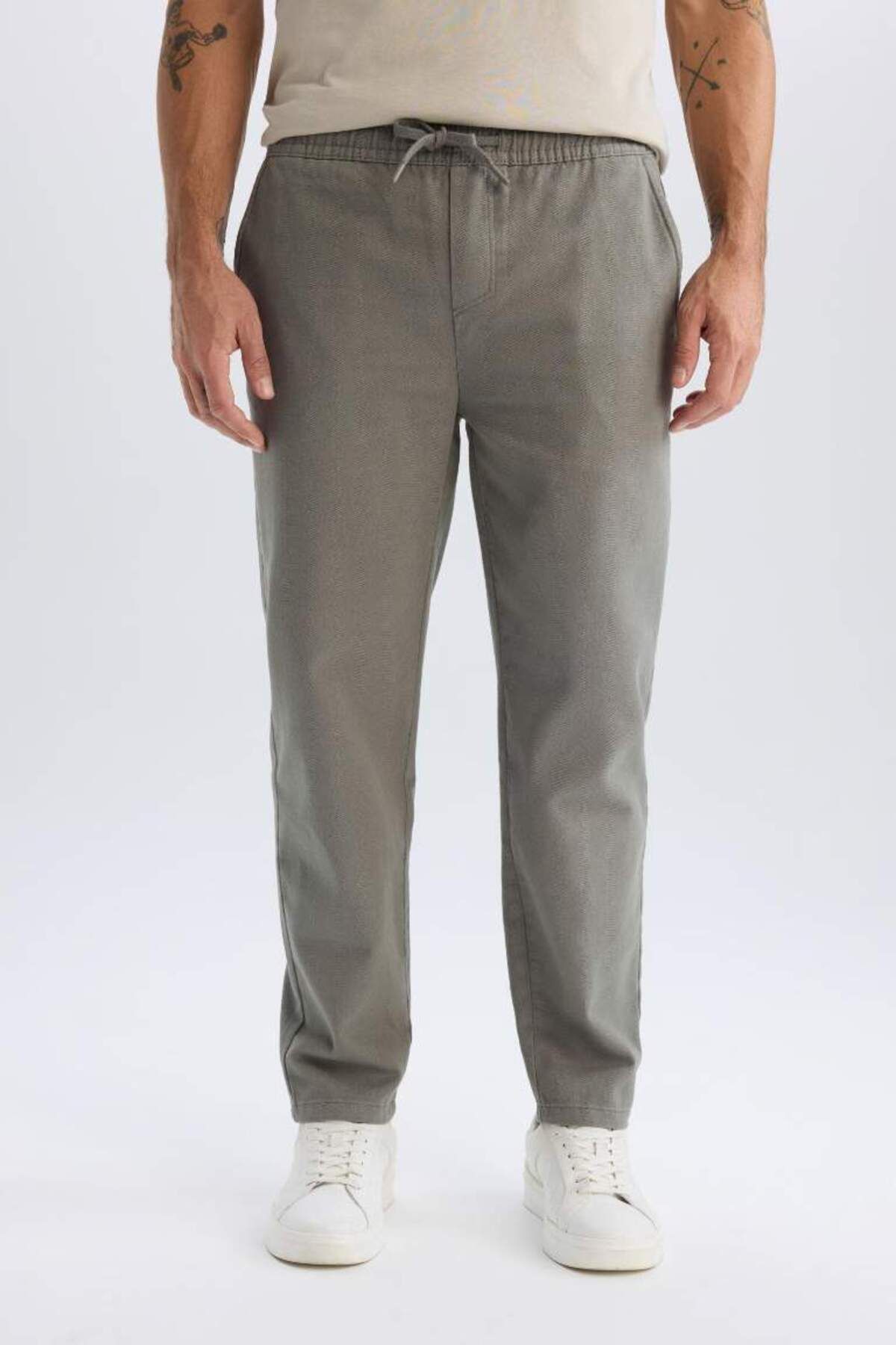 DeFacto Yeni Sezon %100 Pamuk Regular Fit Normal Kesim Yazlık Jogger Pantolon