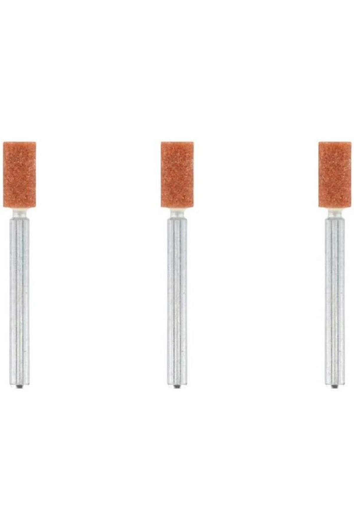 LUXE 8153 Alüminyum Oksit Taşlama Taşı, En Küçük Çaplı, Silindirik Biçimli, 4,8 mm, 3'lü LXSH