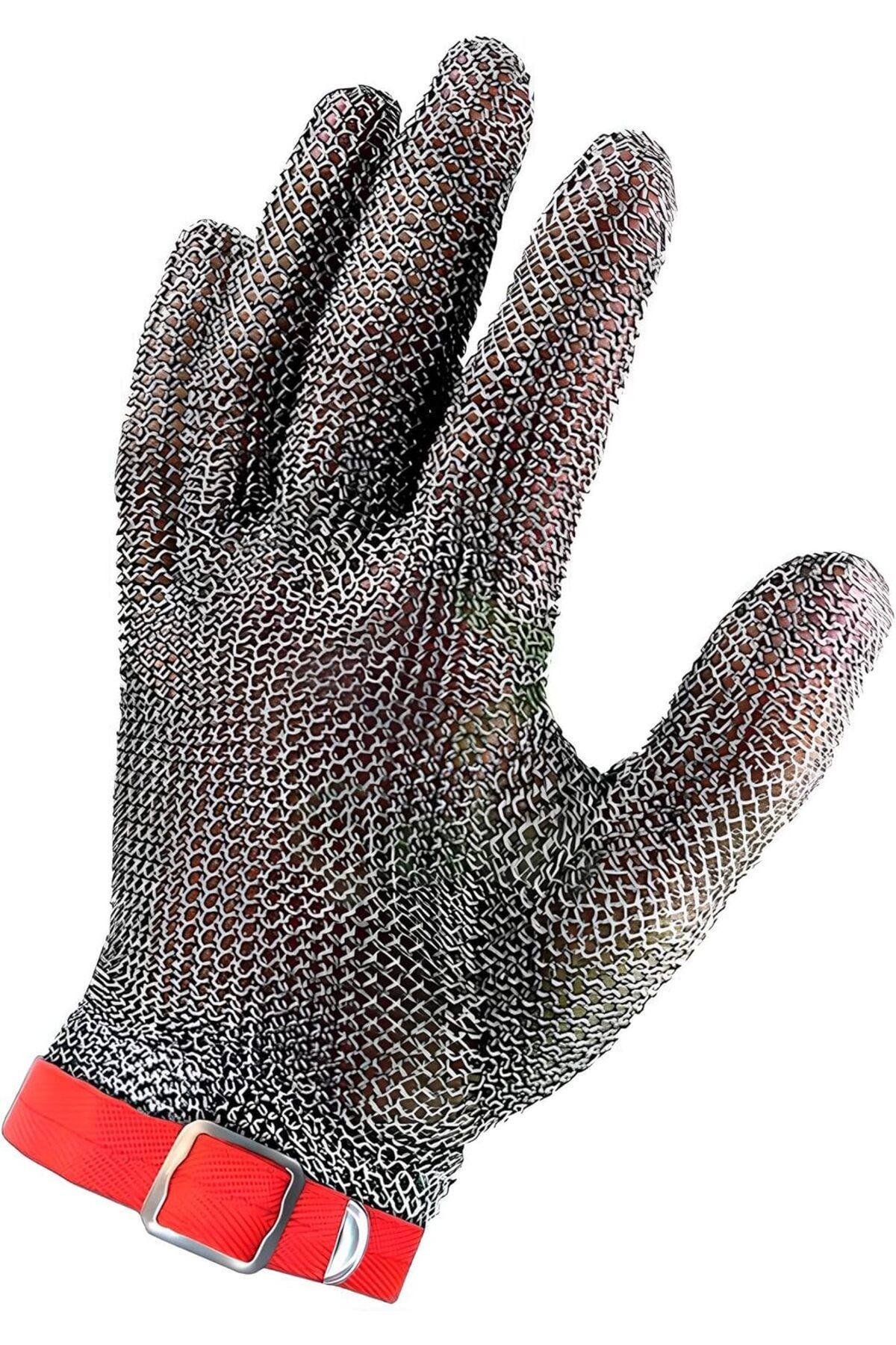 Mu Art Ahşap Mrt Çelik Örgü Eldiven (5 Parmak)(M Beden)(%100 Paslanmaz) Art 871301