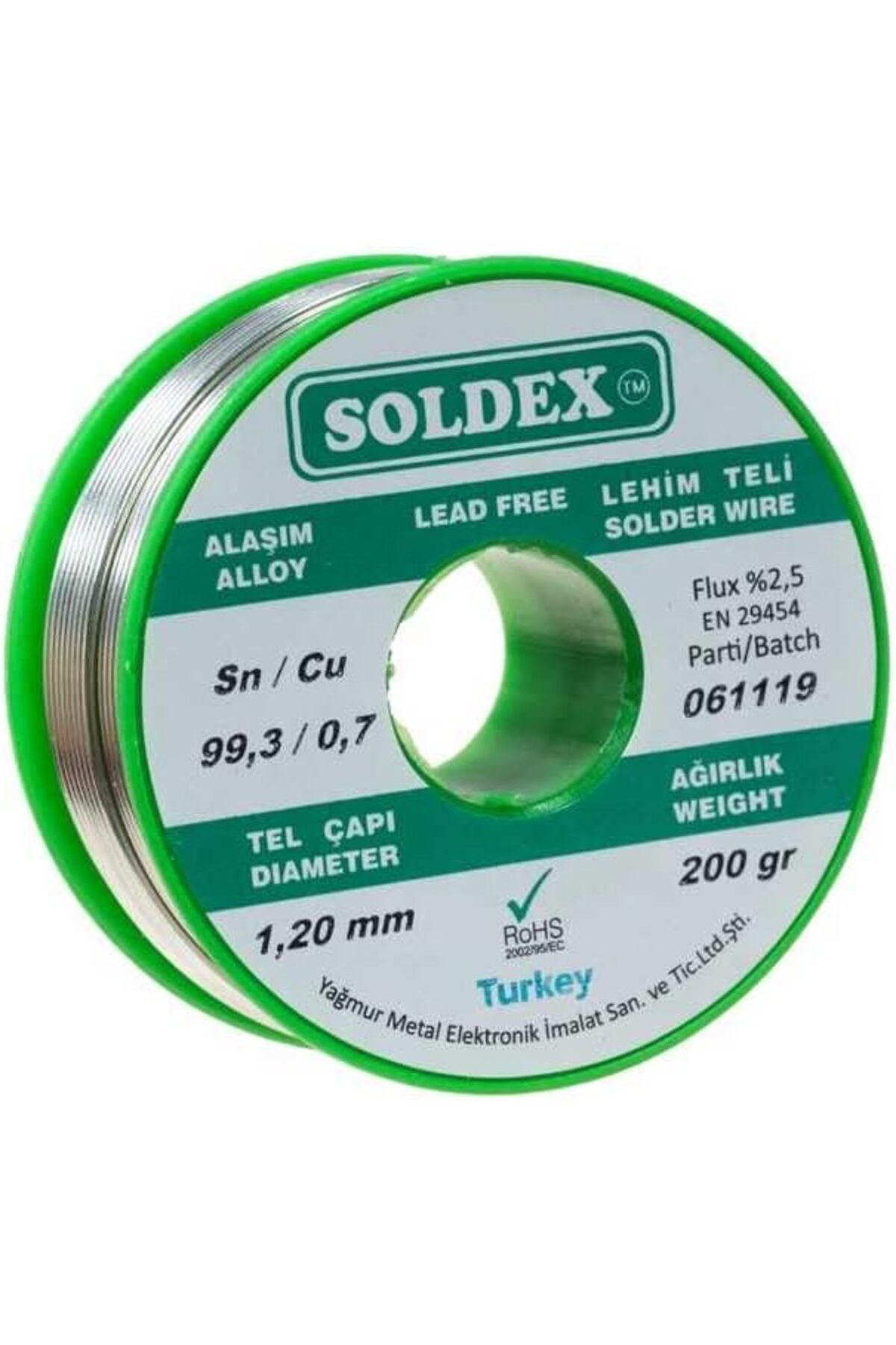 STOREMAX SRT 1.20 mm 200 g Kurşunsuz Lehim Teli (%99,3 Sn /%0,7 Cu) FxYM 1126906
