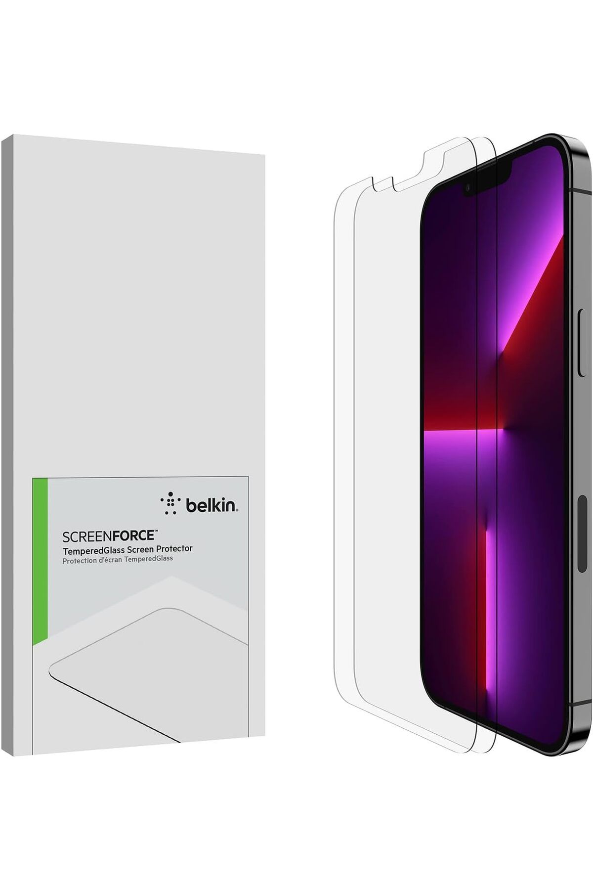 STOREMAX OZN iPhone 14 Plus, iPhone 13 Pro Max 2'li Paket Ekran Koruyucu TemperedGlass, Dahil Edilen Kılavuz