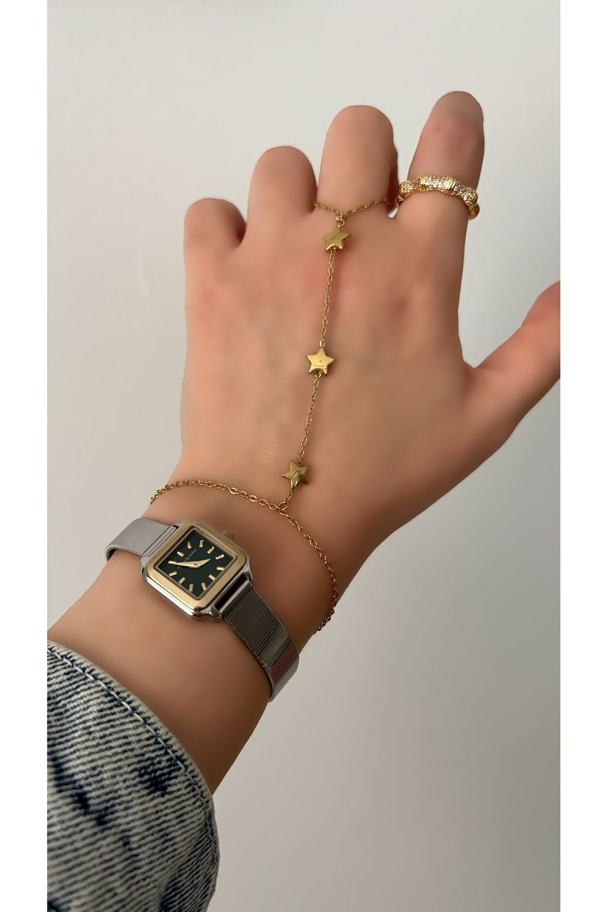 SU PERİSİ TAKI BİJUTERİ Çelik Gold Yıldız Şahmeran