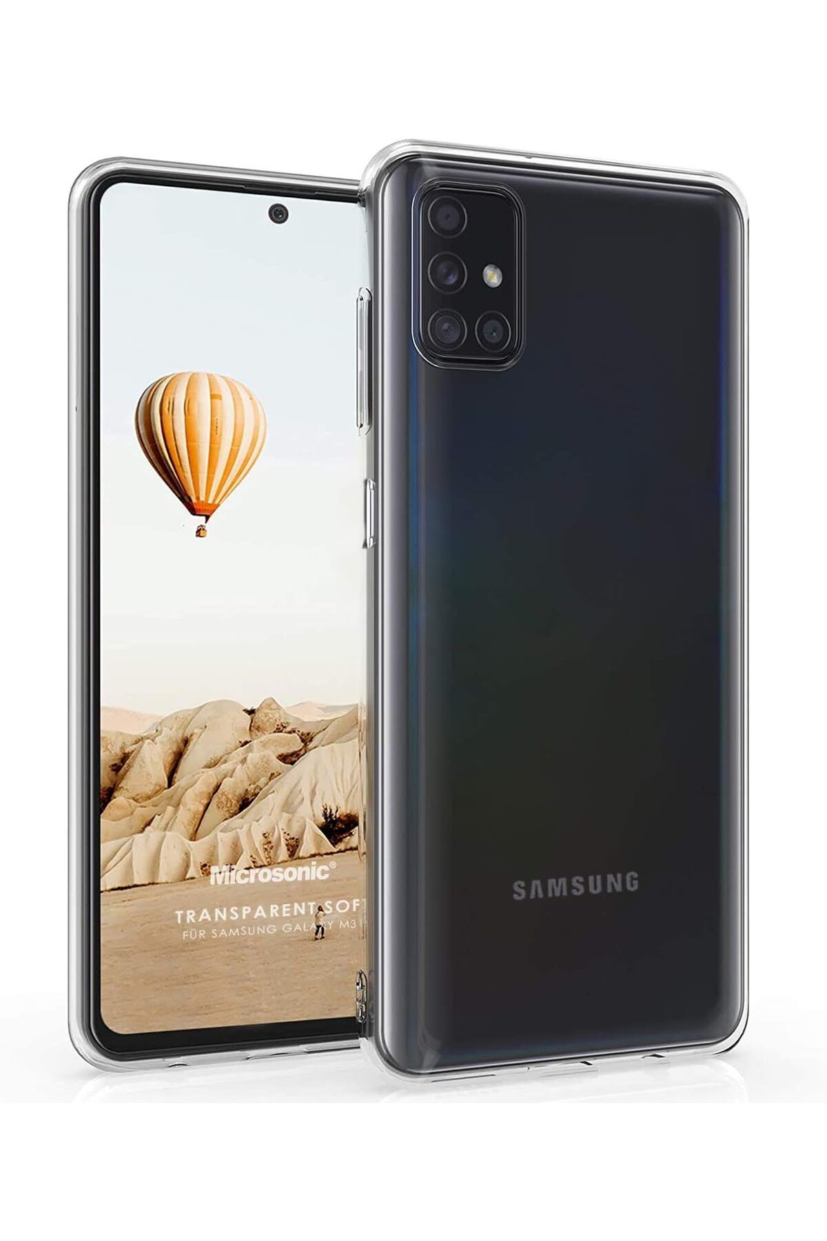 STOREMAX ELZ Galaxy M31s için Kılıf Transparent Soft Beyaz [Galaxy M31s ile Uyumlu Kılıf - Şeffaf] FRNT