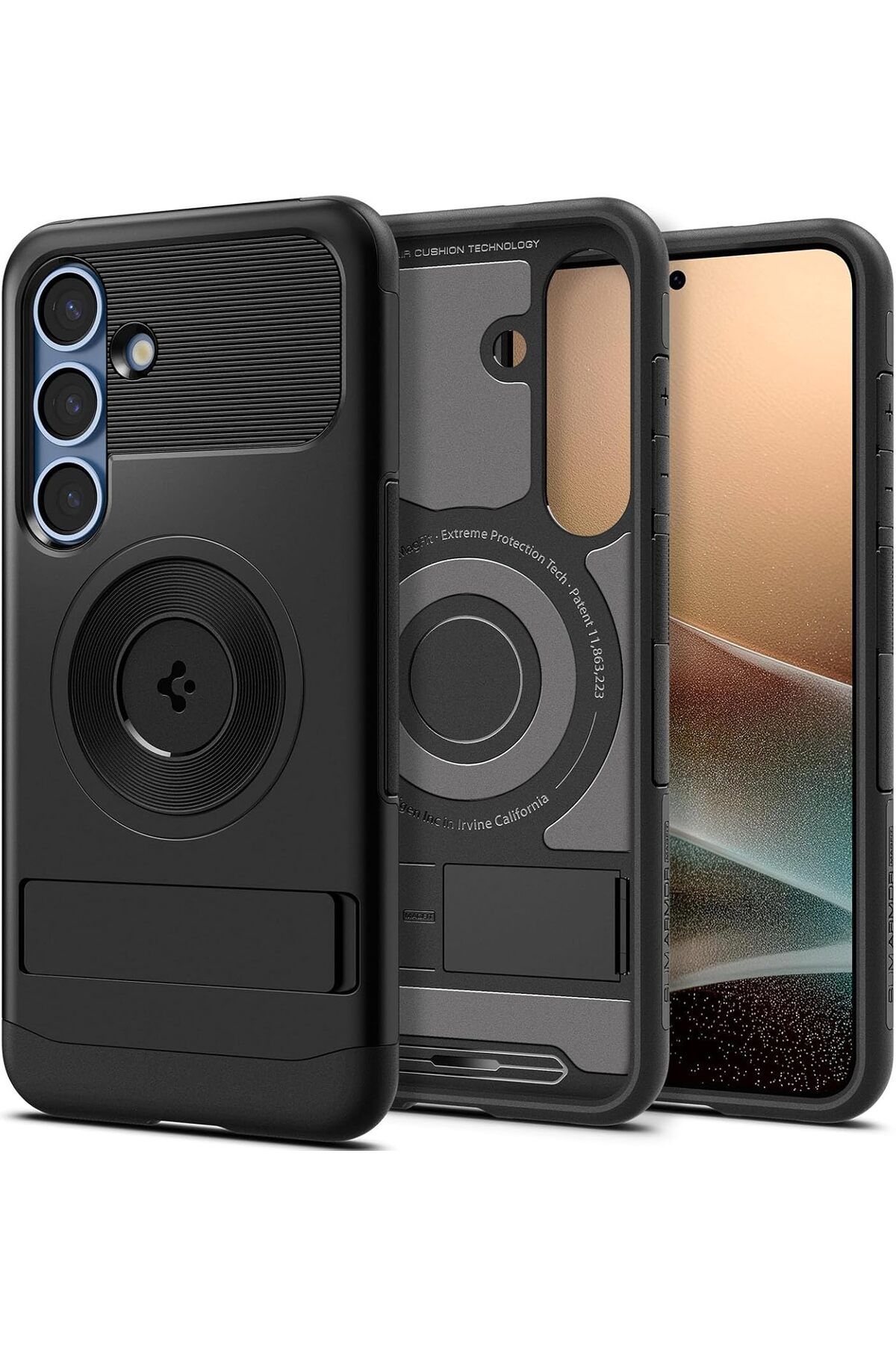 STOREMAX ELZ Galaxy S25 Kılıf Slim Armor MagFit özellikli Siyah ACS08920 FRNTR 1127478