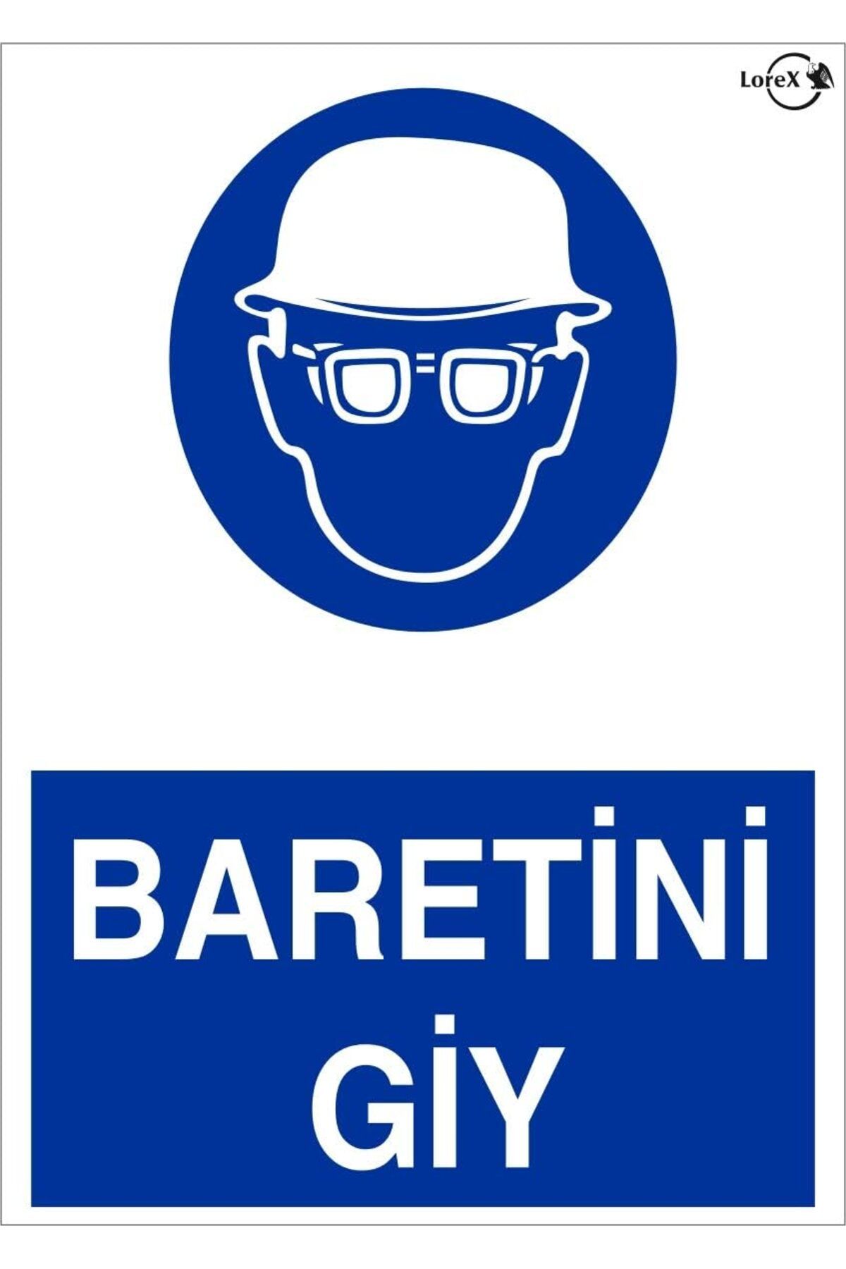 Mu Art Ahşap Mrt LR-IS230 Baretini Giy Uyarı İkaz Levhası Art 871301