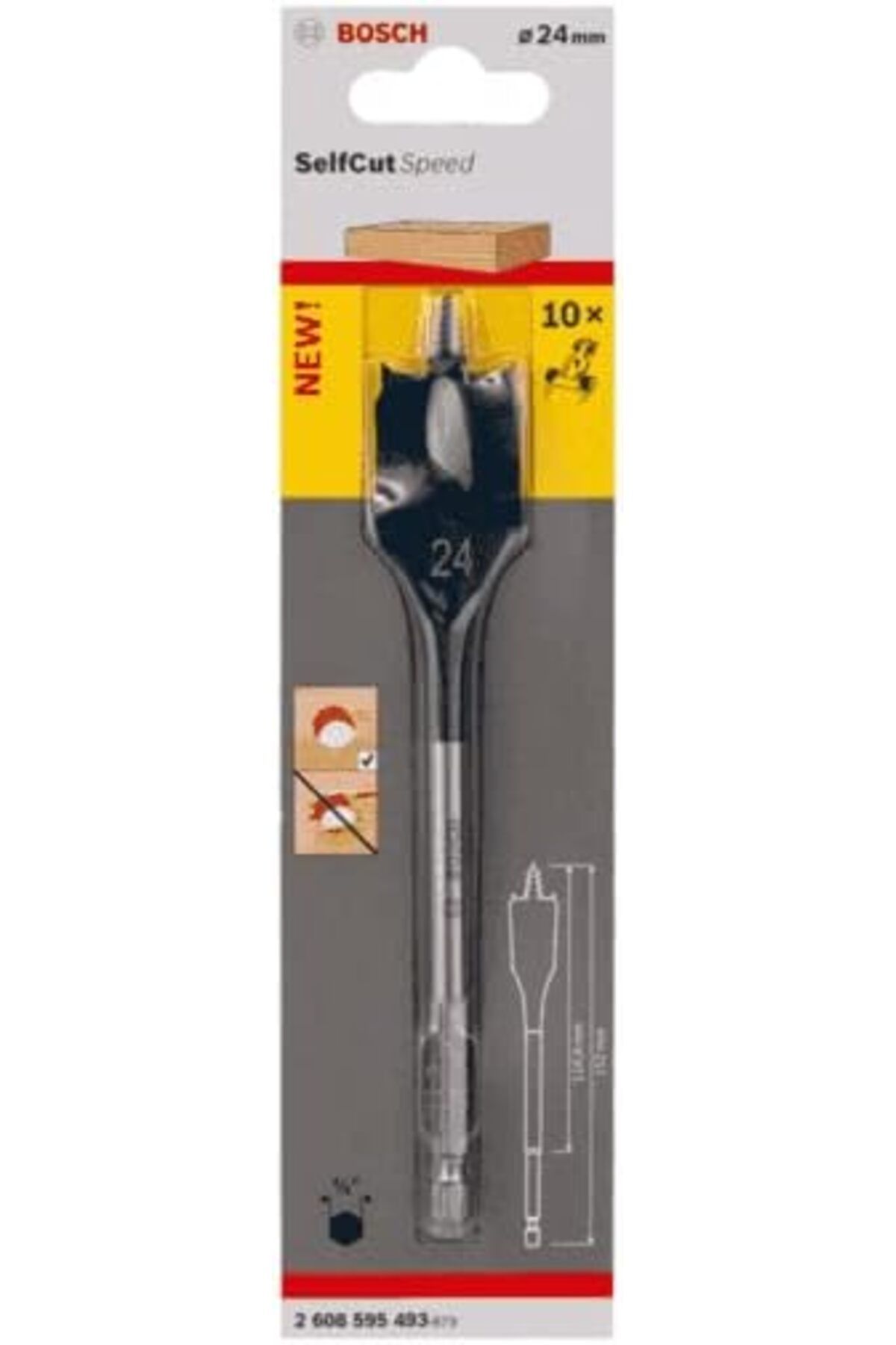 STOREMAX Rom Professional Matkap Ve Kırıcı Delici Uçları, Ahşap Matkap, Gri, 1 Adet Romshp 1067323