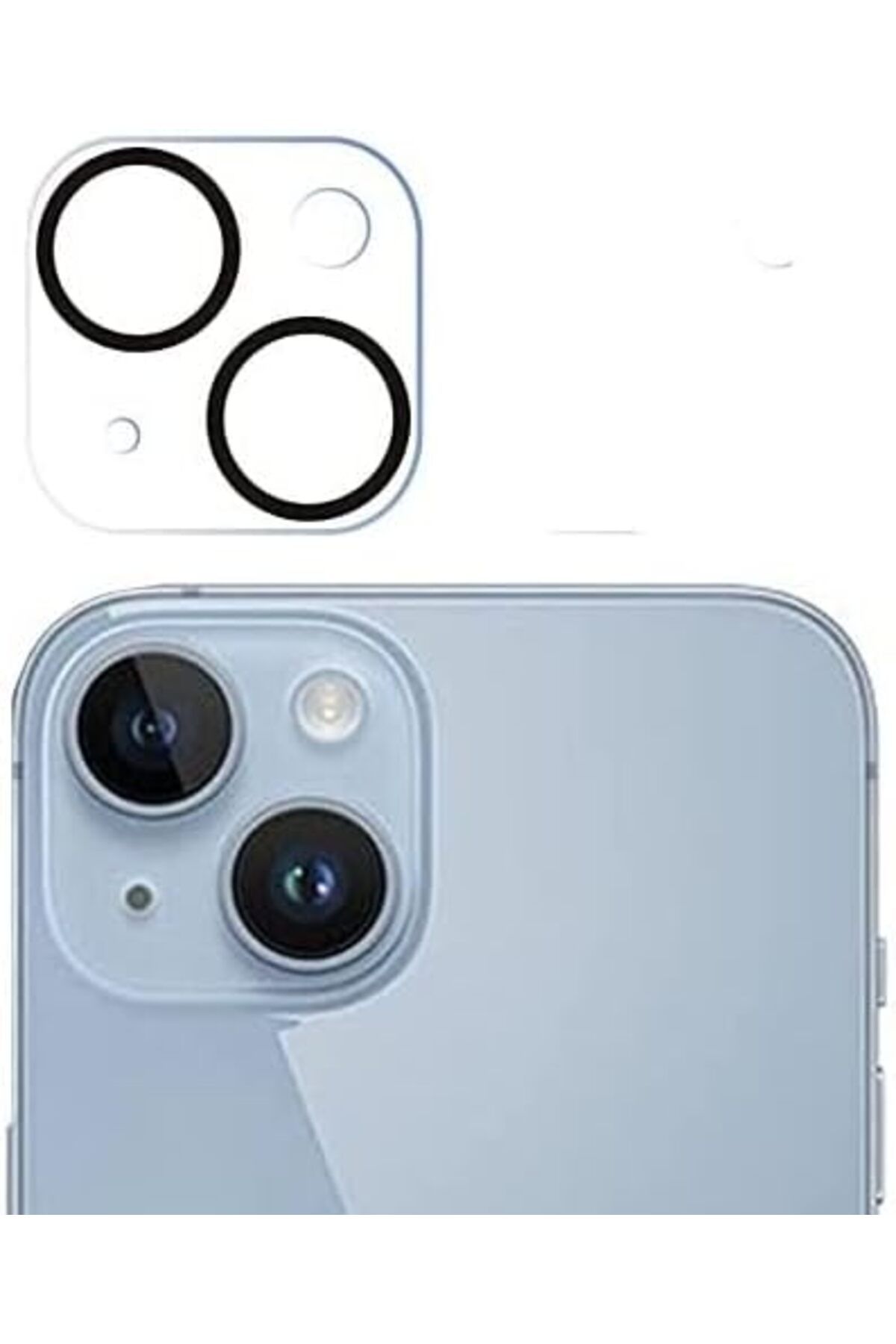 STOREMAX OZN Trend iPhone 15 ve 15 Plus uyumlu Kamera Lens Koruyucu Temperli Cam Kamera Koruyucu 9H Sertlik H