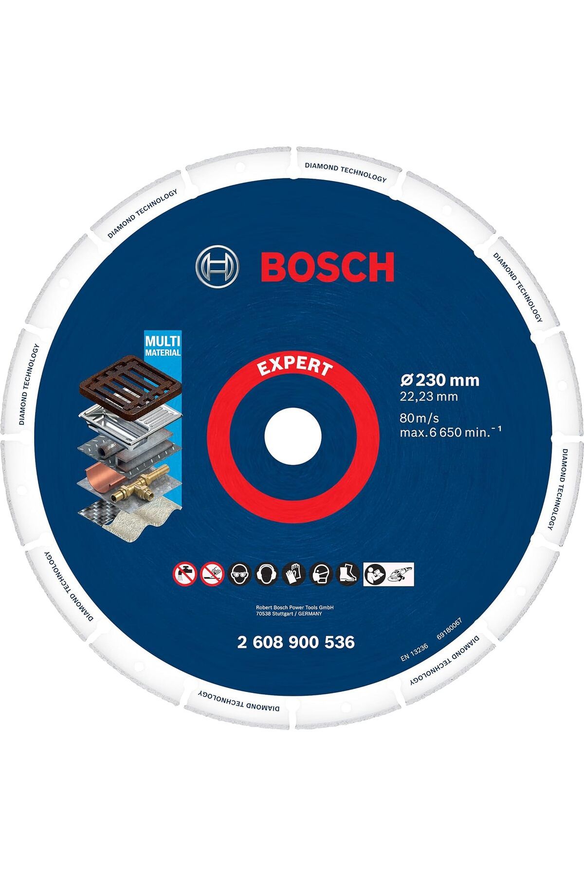 LUXE Professional 1x EXPERT Diamond Metal Wheel Büyük Boyutlu Kesici Diskler (Dökme demir, Paslanmaz
