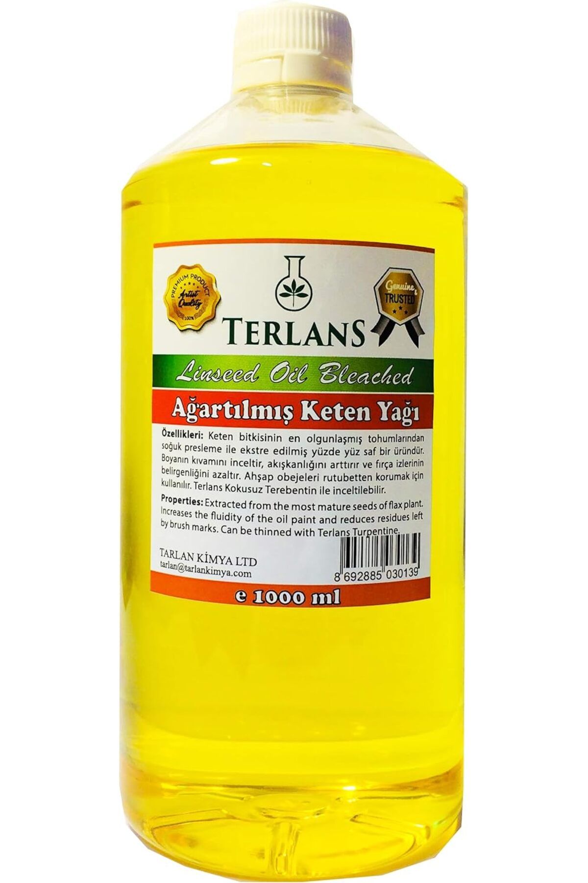 Mu Art Ahşap Mrt Keten Yağı Resim Yağı Ahşap Koruyucu 1000 ml Linseed Oil Art 871301
