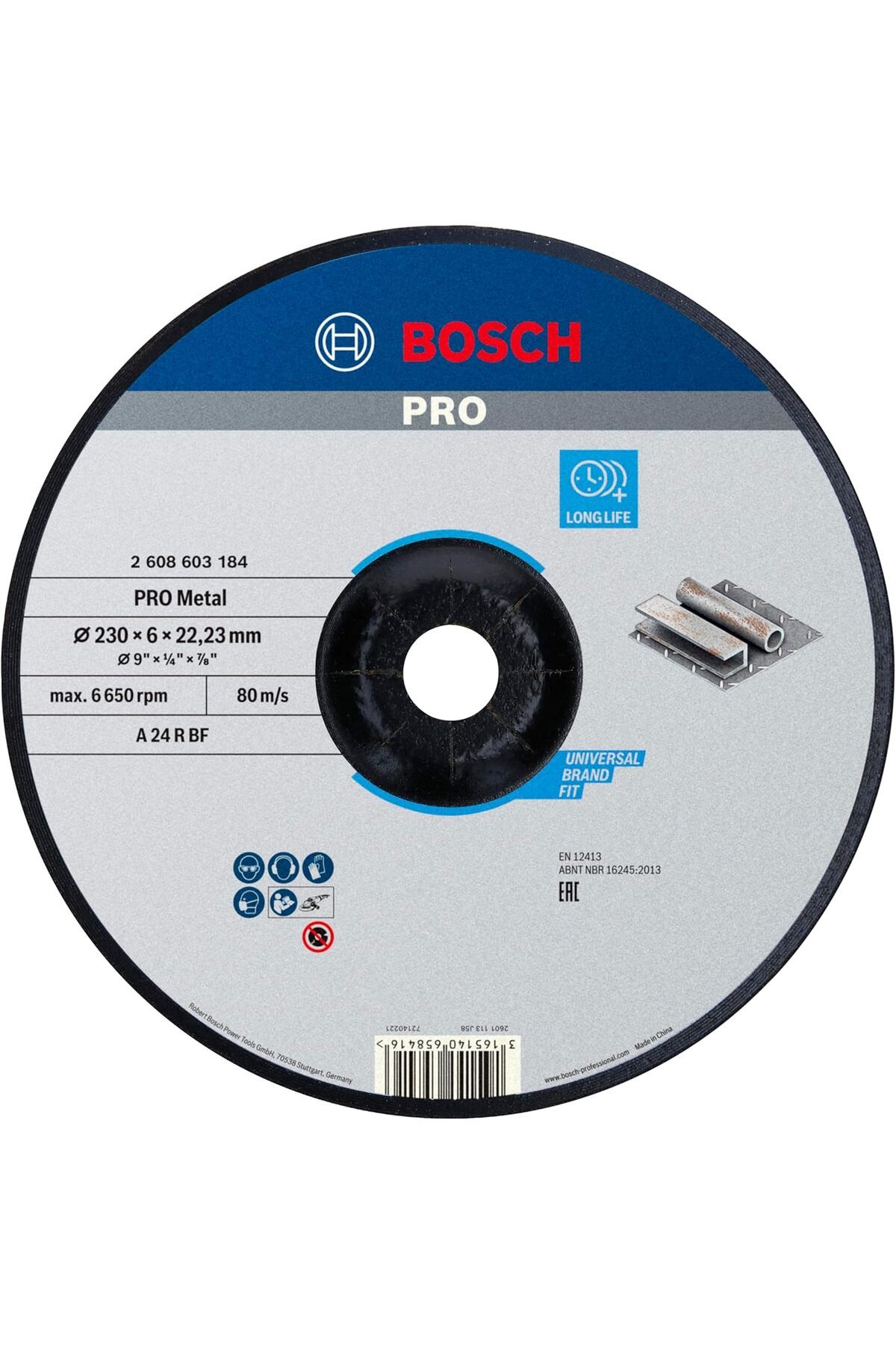 STOREMAX Rom Professional Kesme Diski, Gri, 230 mm, 1 Adet Romshp 1067323
