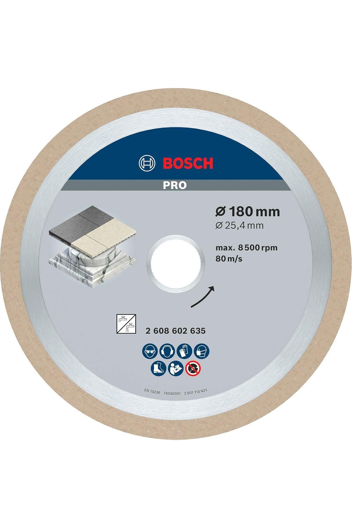 STOREMAX OZN elmas kesme diski seramik, 180 x 25,40 x 2,2 x 10 mm, 2608602635 için en iyisi OZNstre 1094633