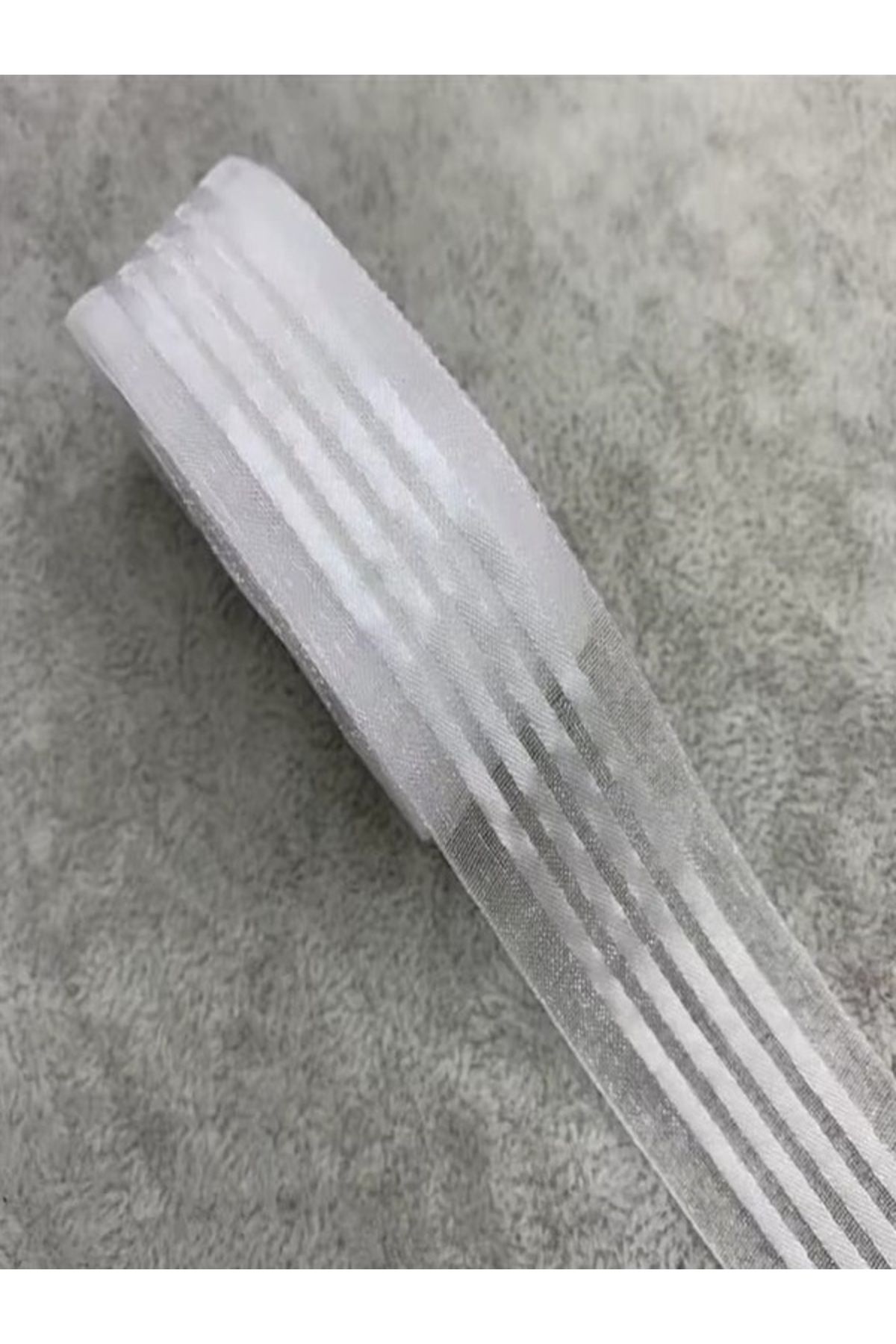 ÇINARASYADAHOME Bohça Süsleme Çeyiz Gelin 5 Metre Çizgili Organze Kurdele