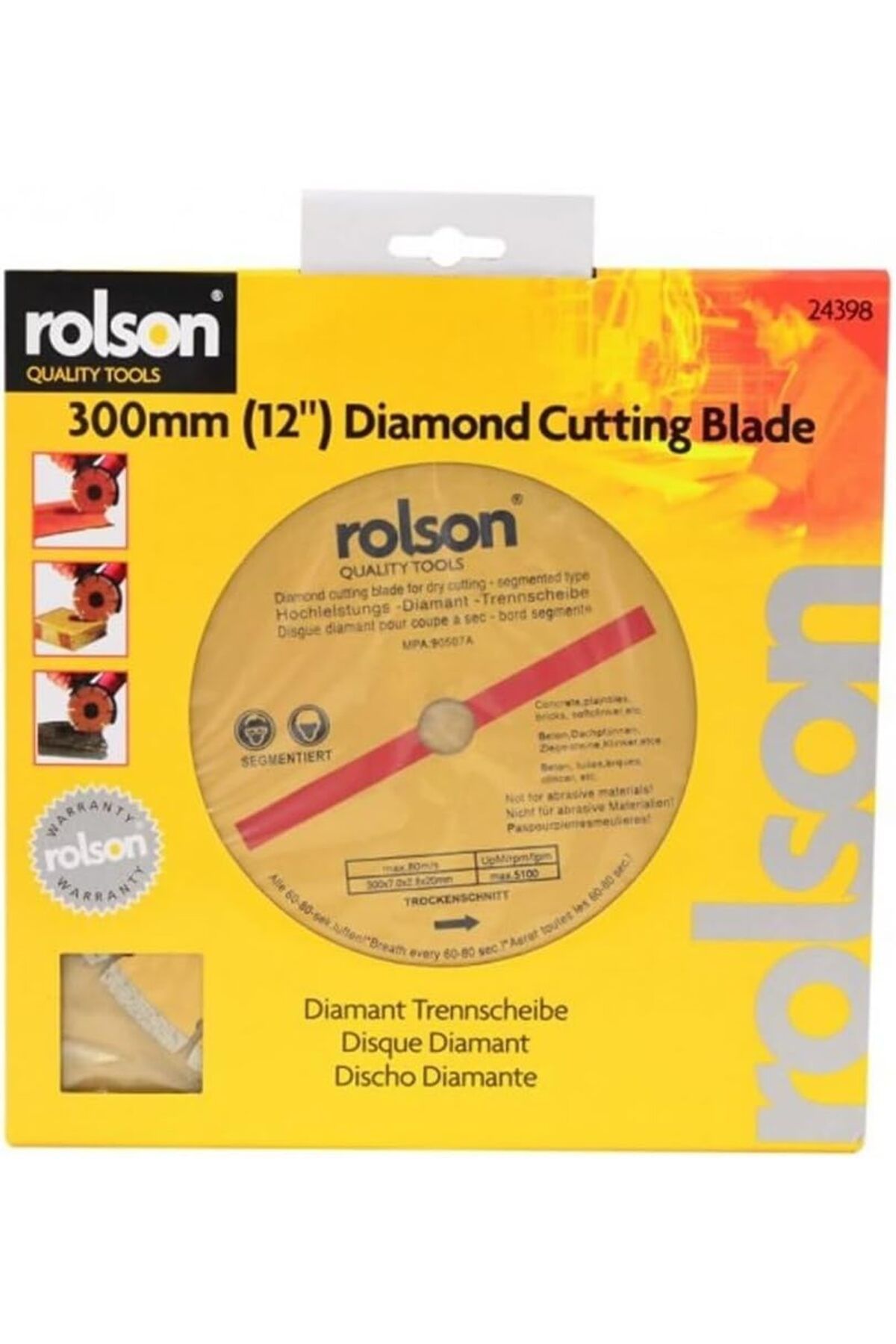 STOREMAX Ezg 24398 300 mm Diamond Tipped Segmented Blade Ezsnshop 1065757