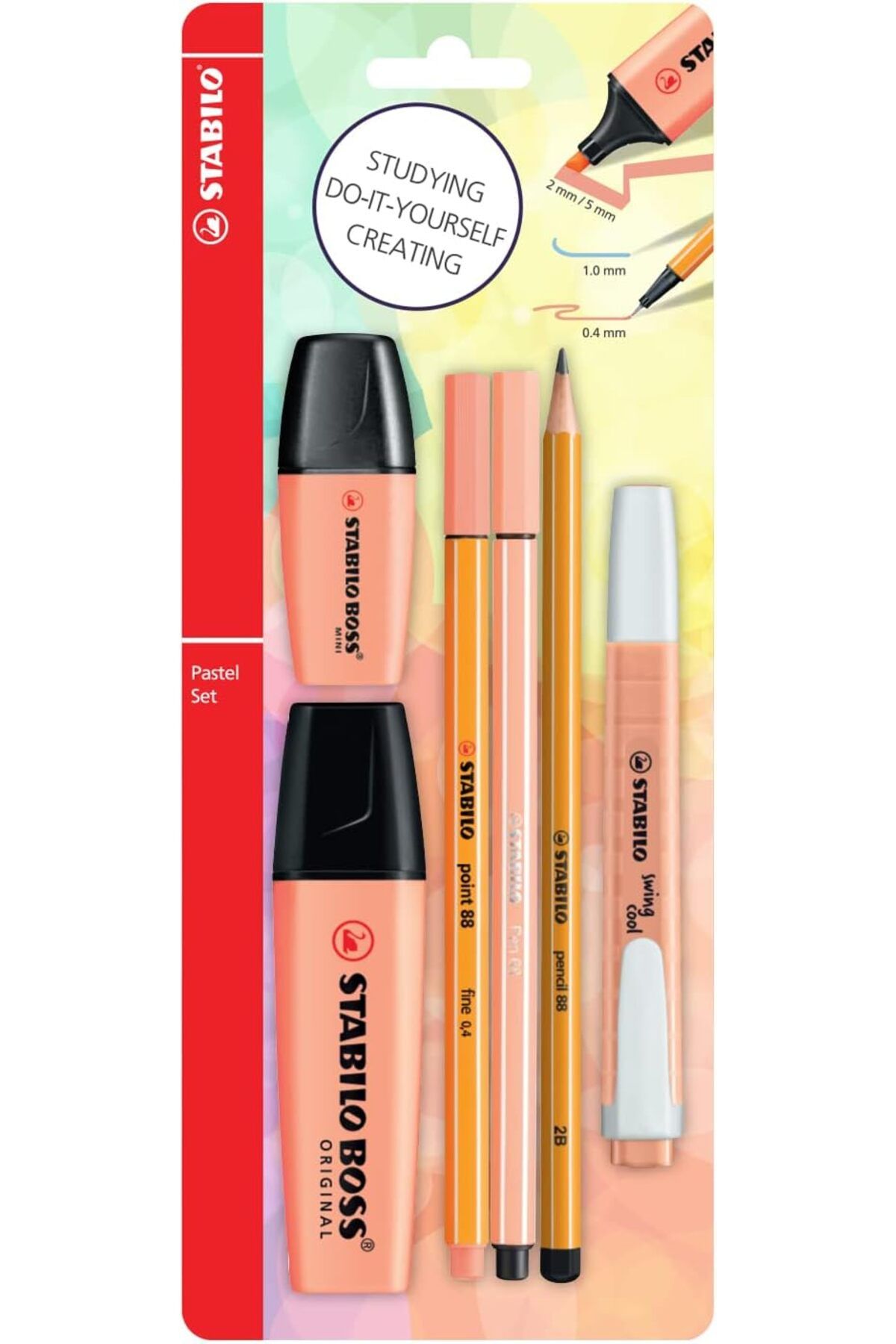 STOREMAX Kalem Seti - Tek Pastel Renk - 6'lı Set - Turuncu