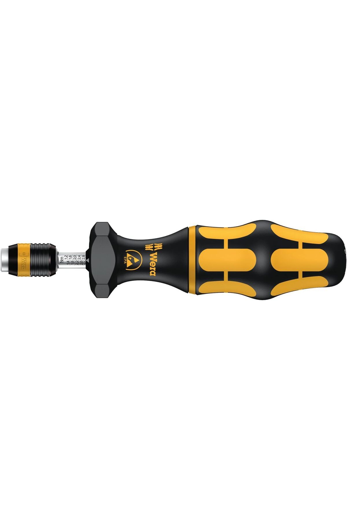 LUXE 7445 Kraftform ESD, Ayarlanabilir Torklu Tornavida, Hızlı Değiştirme Mandrenli Rapidaptor, 1/4