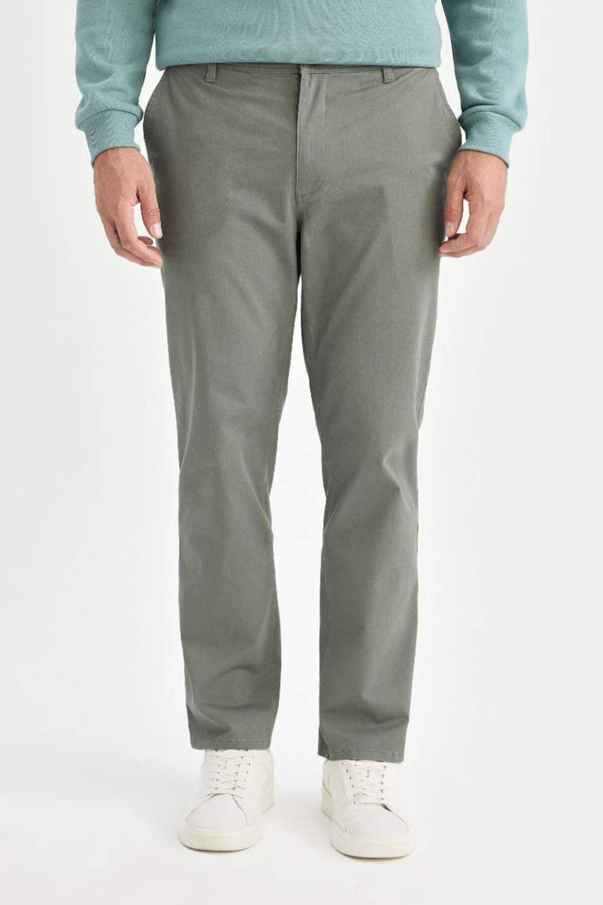 DeFacto Yeni Sezon Regular Fit Normal Kesim Yazlık Düz Paça Chino Kanvas Pantolon