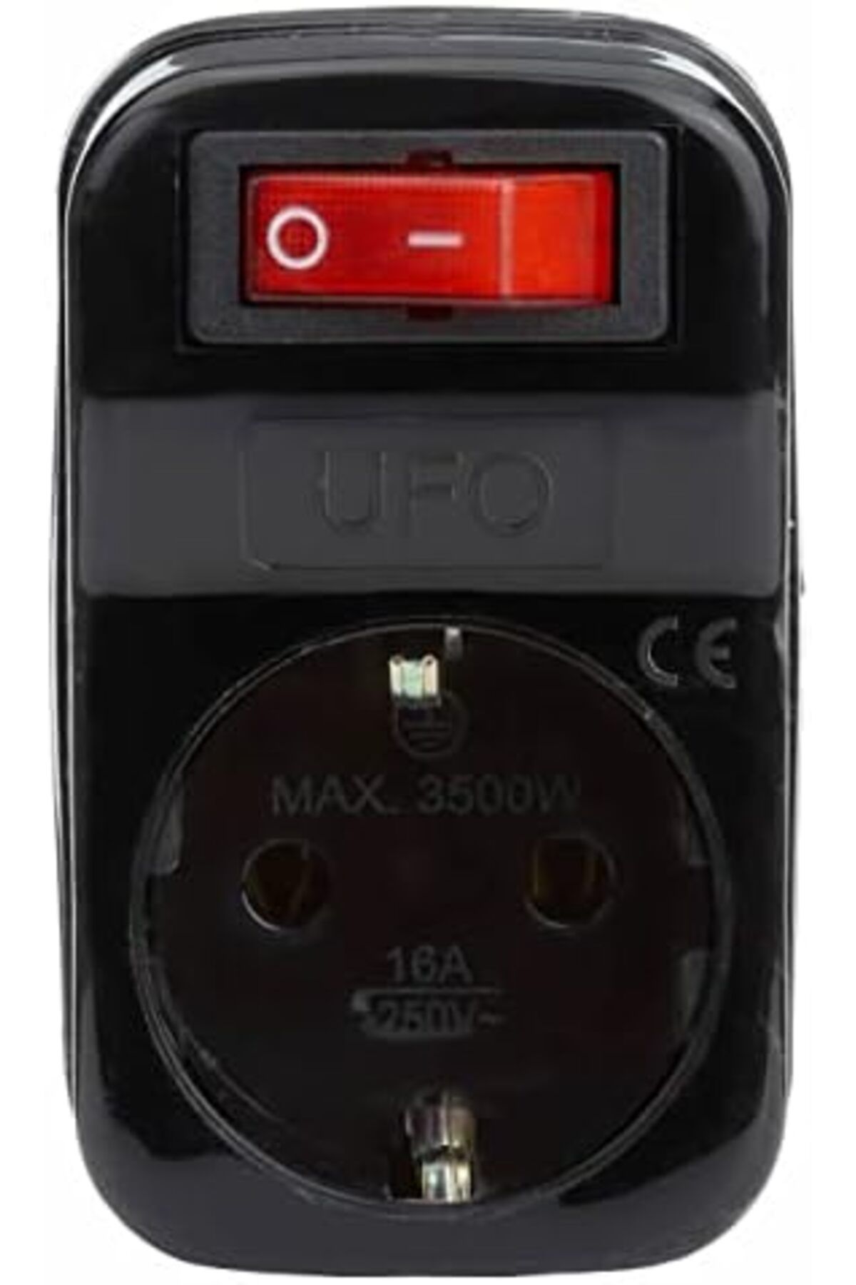 STOREMAX-Sbl Single Current Shielded Switch Socket 16A 250V with Max 3500W Overload Protection (Black) Sblshp 3