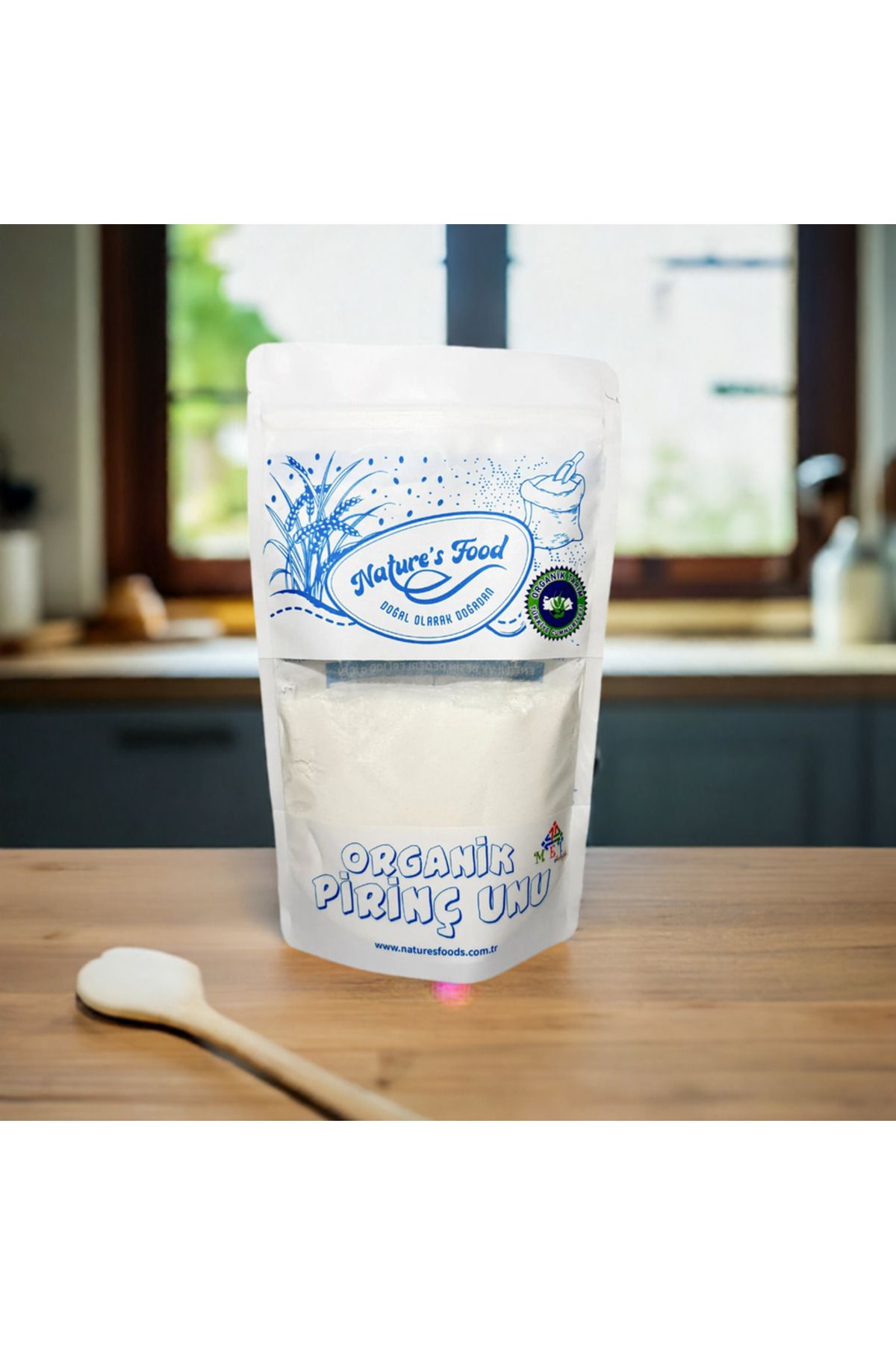 NATURES FOOD Organik Pirinç Unu 500gr Pestisit Analizli Organik Sertifikalı