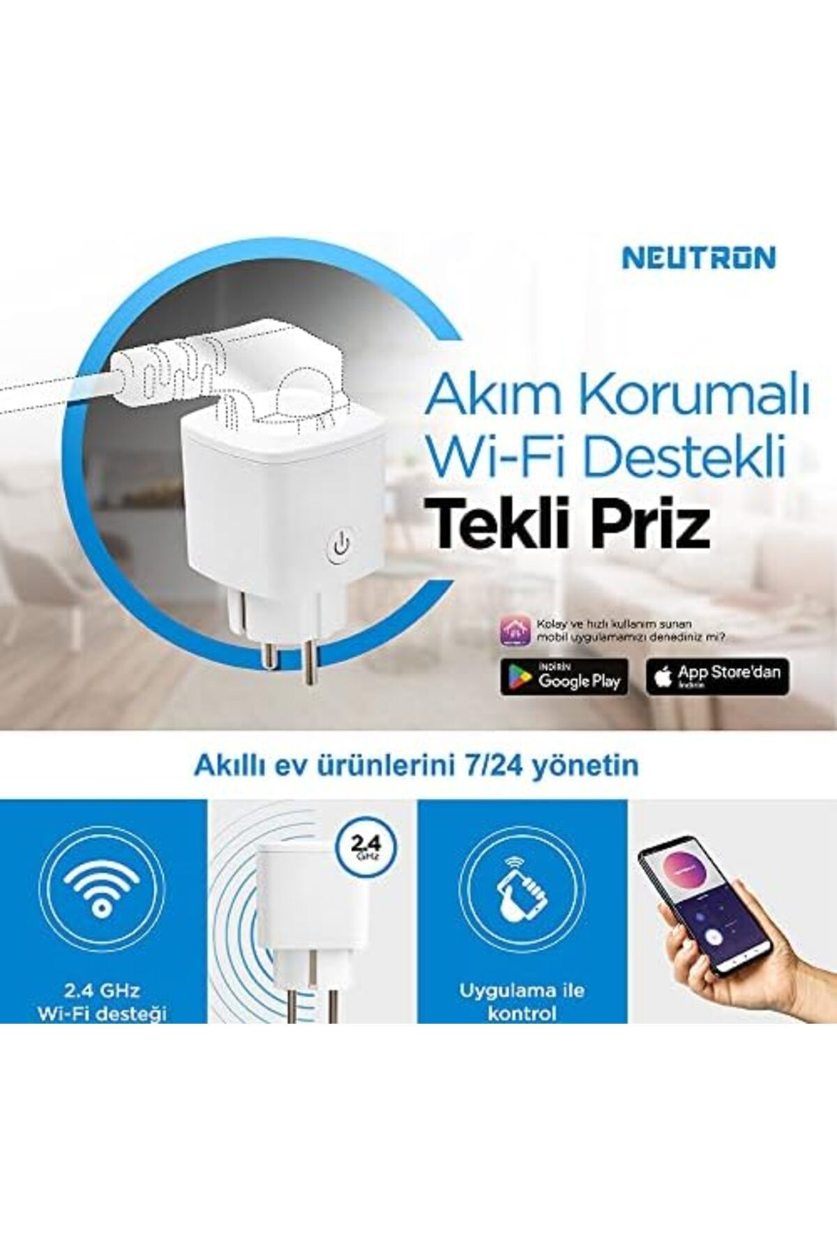 STOREMAX-Sbl Smart Wi-Fi Supported 16A Current Protected Single Socket - Control Via Application Ntl-Sw01 16 3