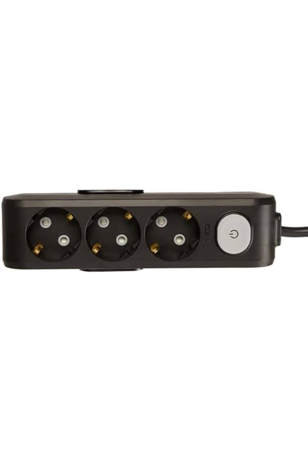 Mu Art Ahşap-Mrt Multi-Let 3-Way 2 Meter Socket, Black, Switched, Grounded, Child Proof Art 871301 3