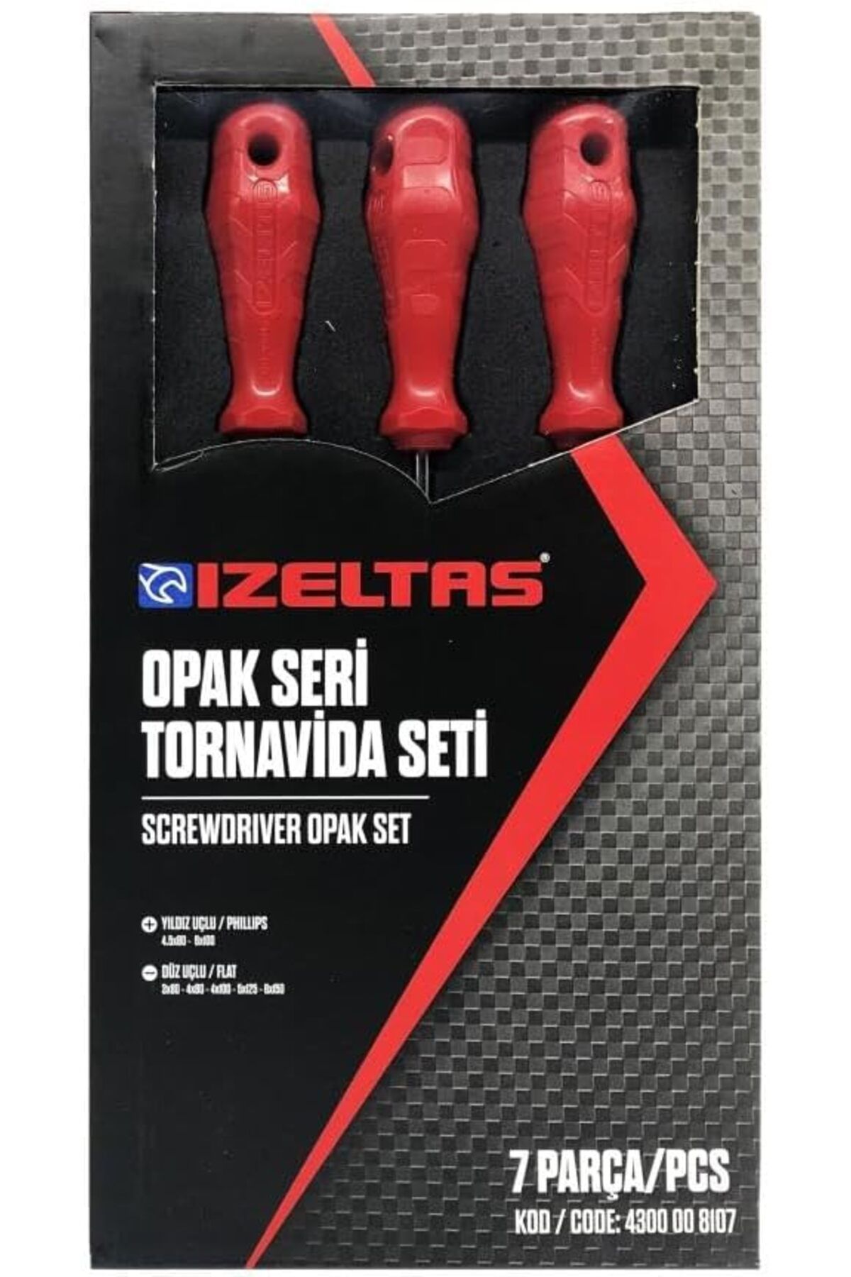 STOREMAX ELZ 4300008107 Rod Seri Tornavidalar, Kırmızı, 7 Li FRNTR 1127478