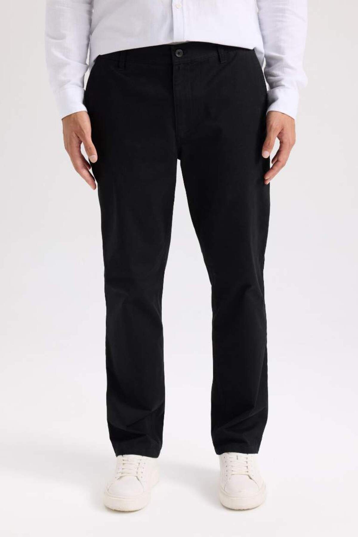 DeFacto Yeni Sezon Regular Fit Normal Kesim Yazlık Düz Paça Chino Kanvas Pantolon