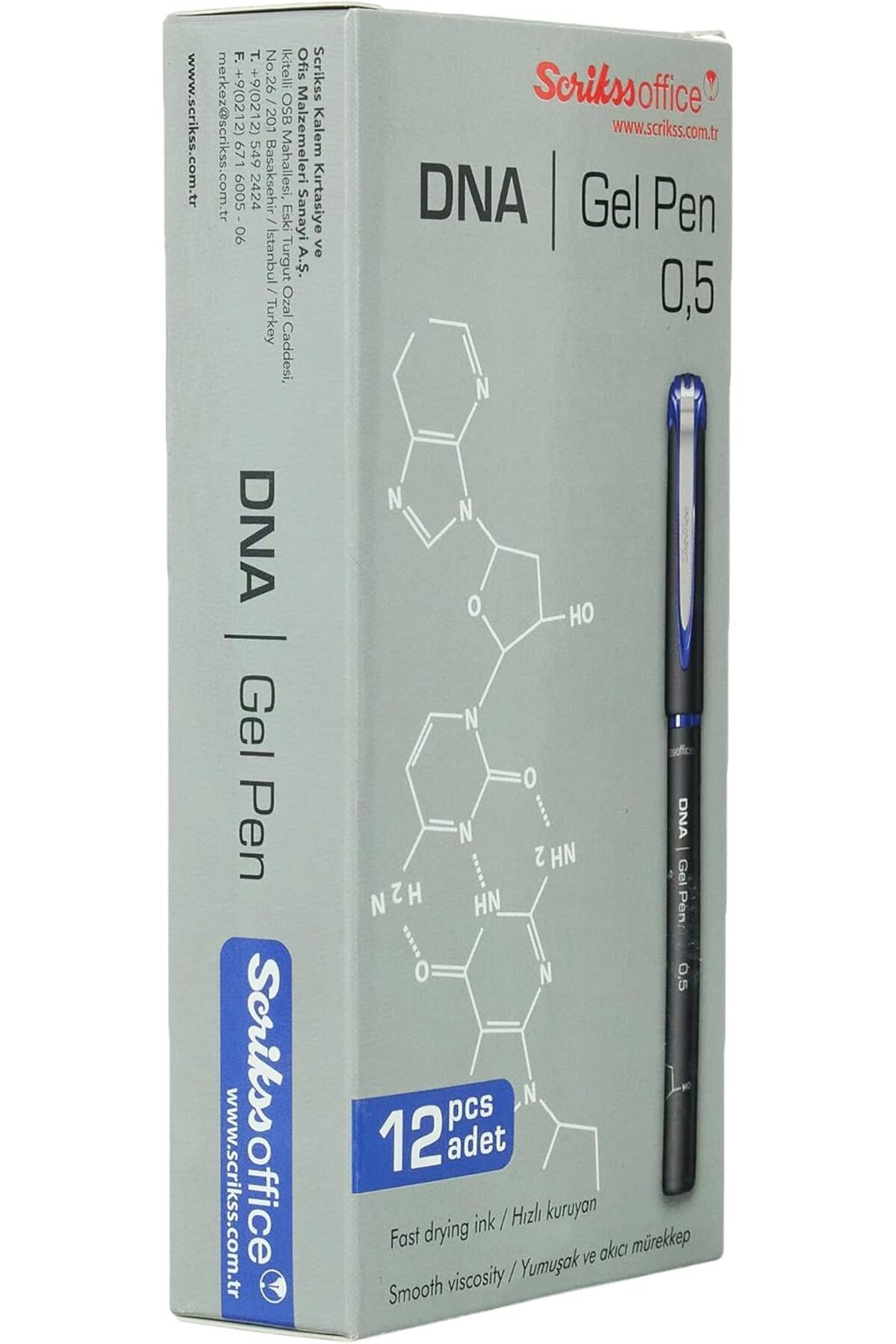 Mu Art Ahşap Mrt Office Dna Jel Tükenmez Kalem 12'li Ambalaj Mavi 0.5 Mm Art 871301