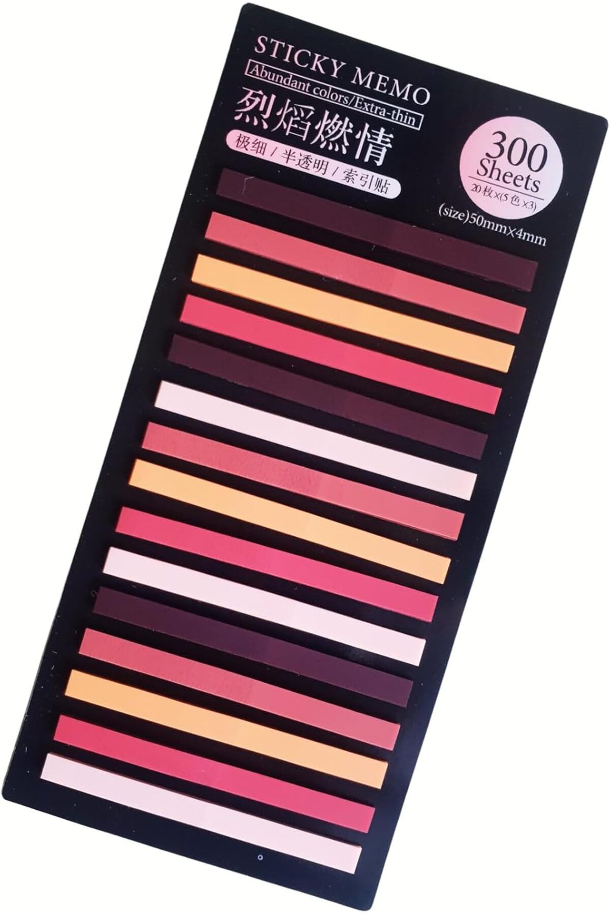 STOREMAX Ezg Post-it Sticky Notes Şeffaf Renkli Yapışkan Postit Not Kağıdı Etiketi Kısa Şeritler (Ren